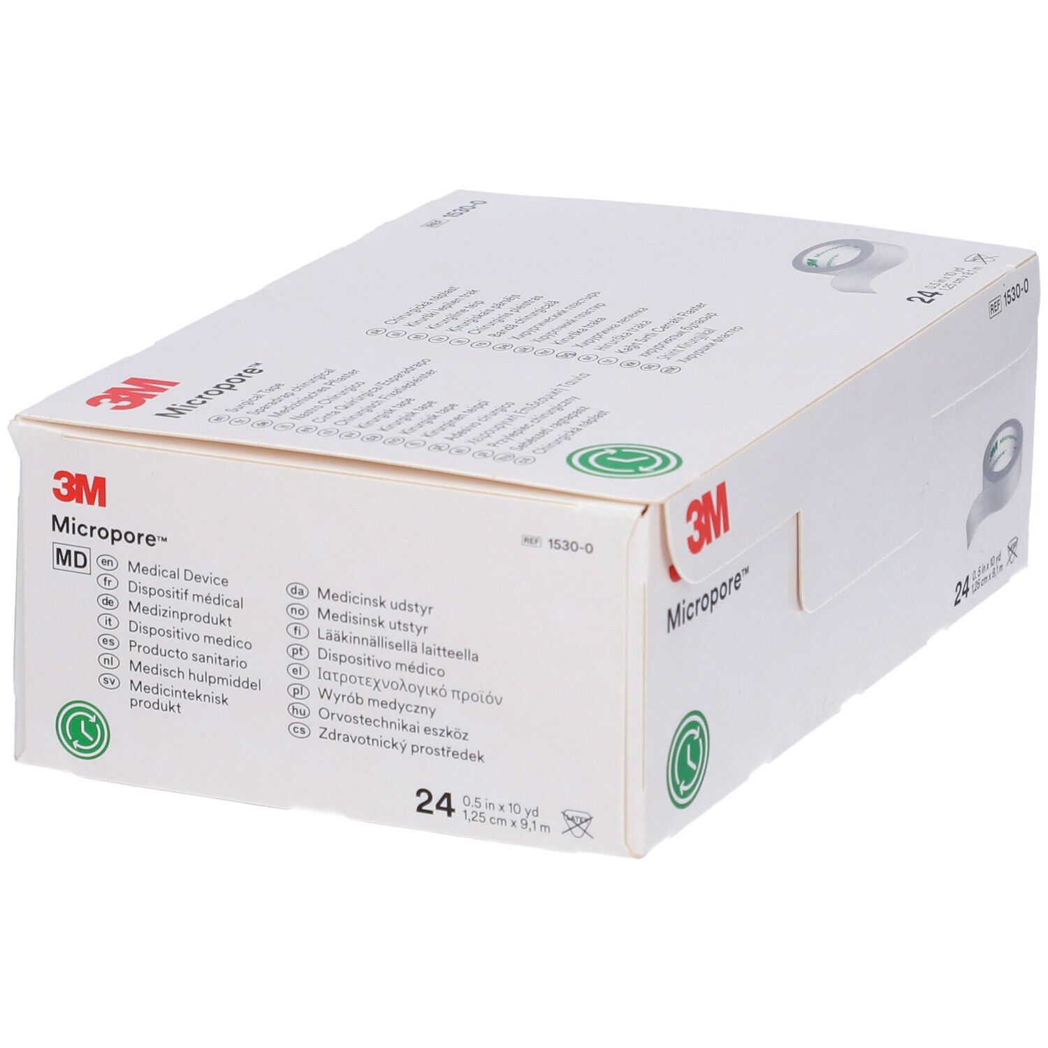 Cerotto in TNT 3M MICROPORE cm 1,3 x mt. 9,14 - 1530-0 (conf. 24 pz.) su  CFS PRODOTTI MEDICALI