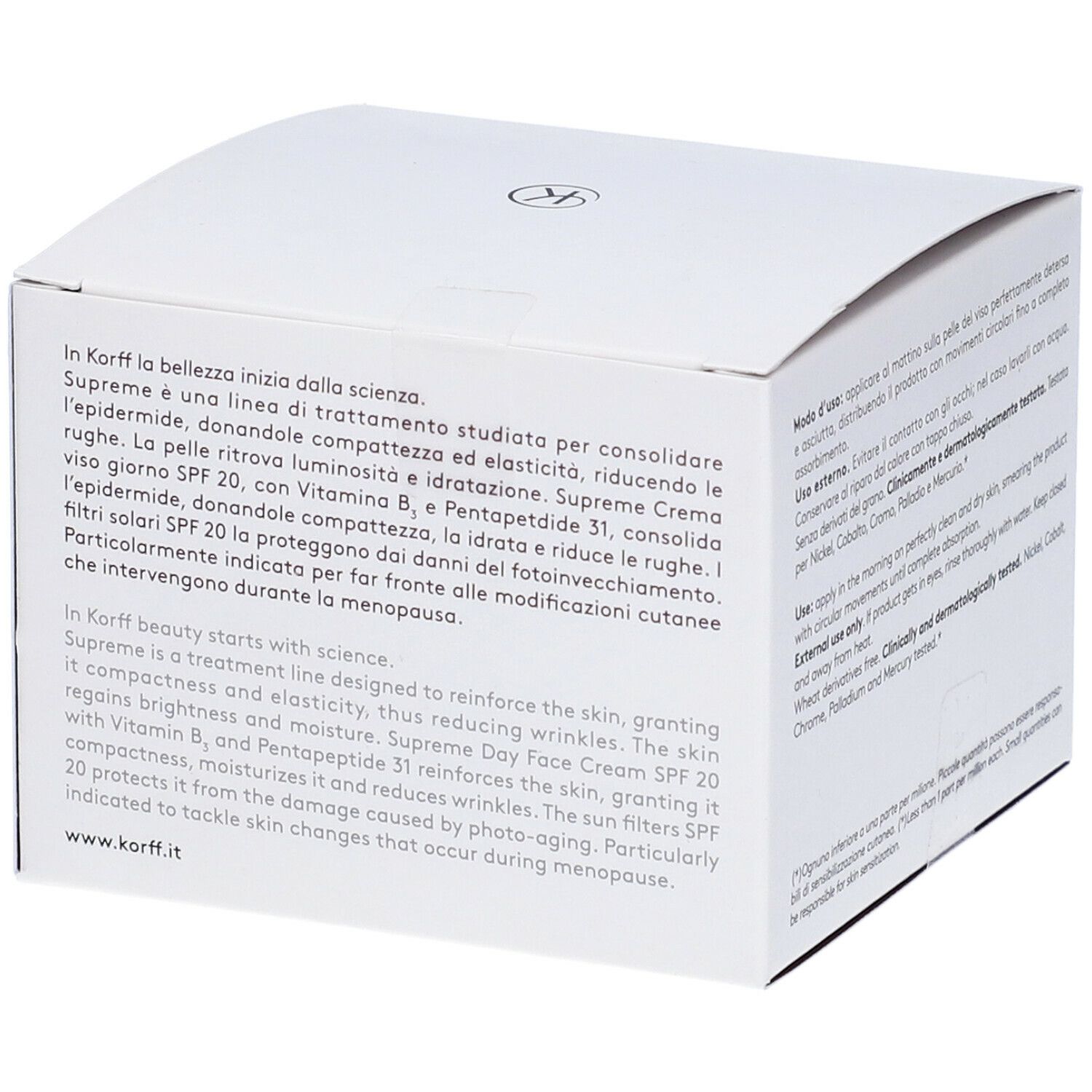 KORFF Supreme Crema Viso Giorno SPF 20