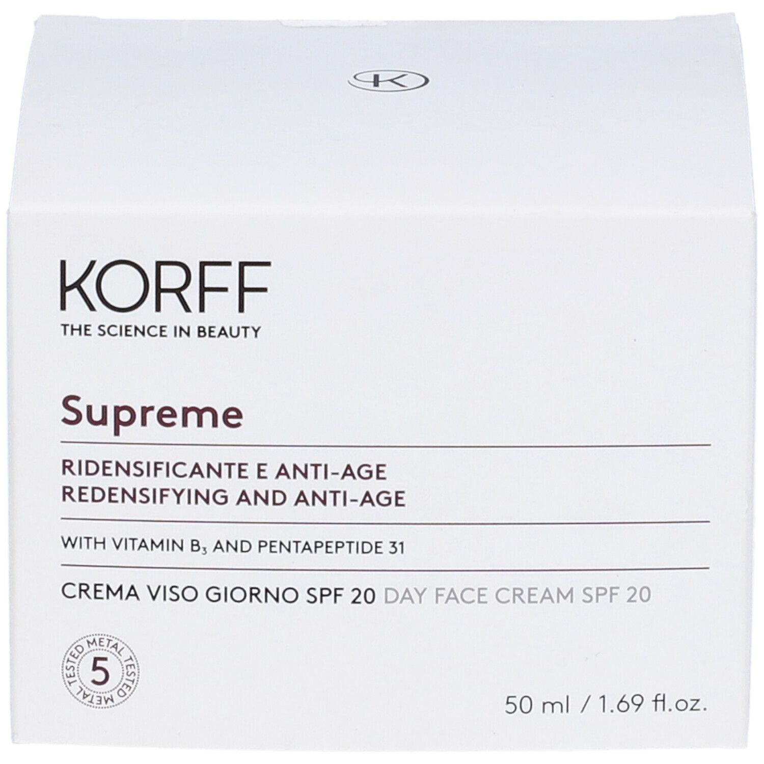 KORFF Supreme Crema Viso Giorno SPF 20