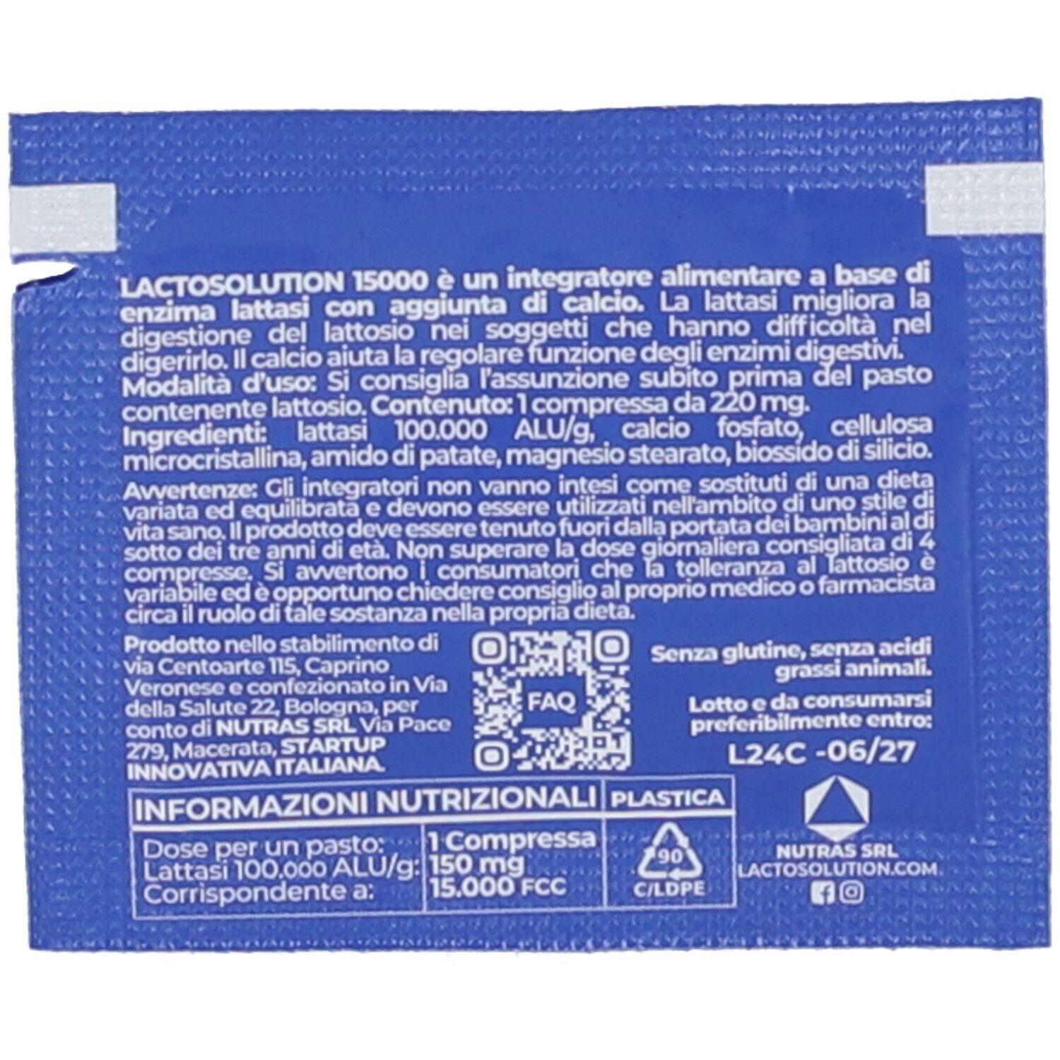 Nutras Lactosolution 15000 - 1 Compressa
