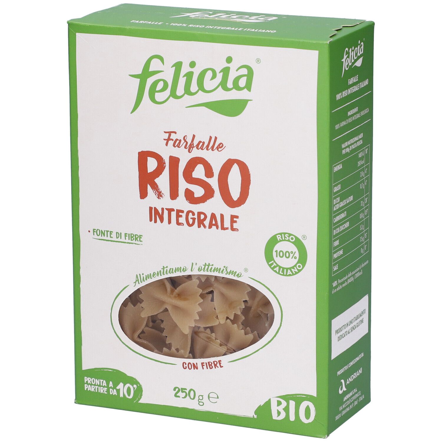 Felicia Farfalle Riso Integrale 250 G