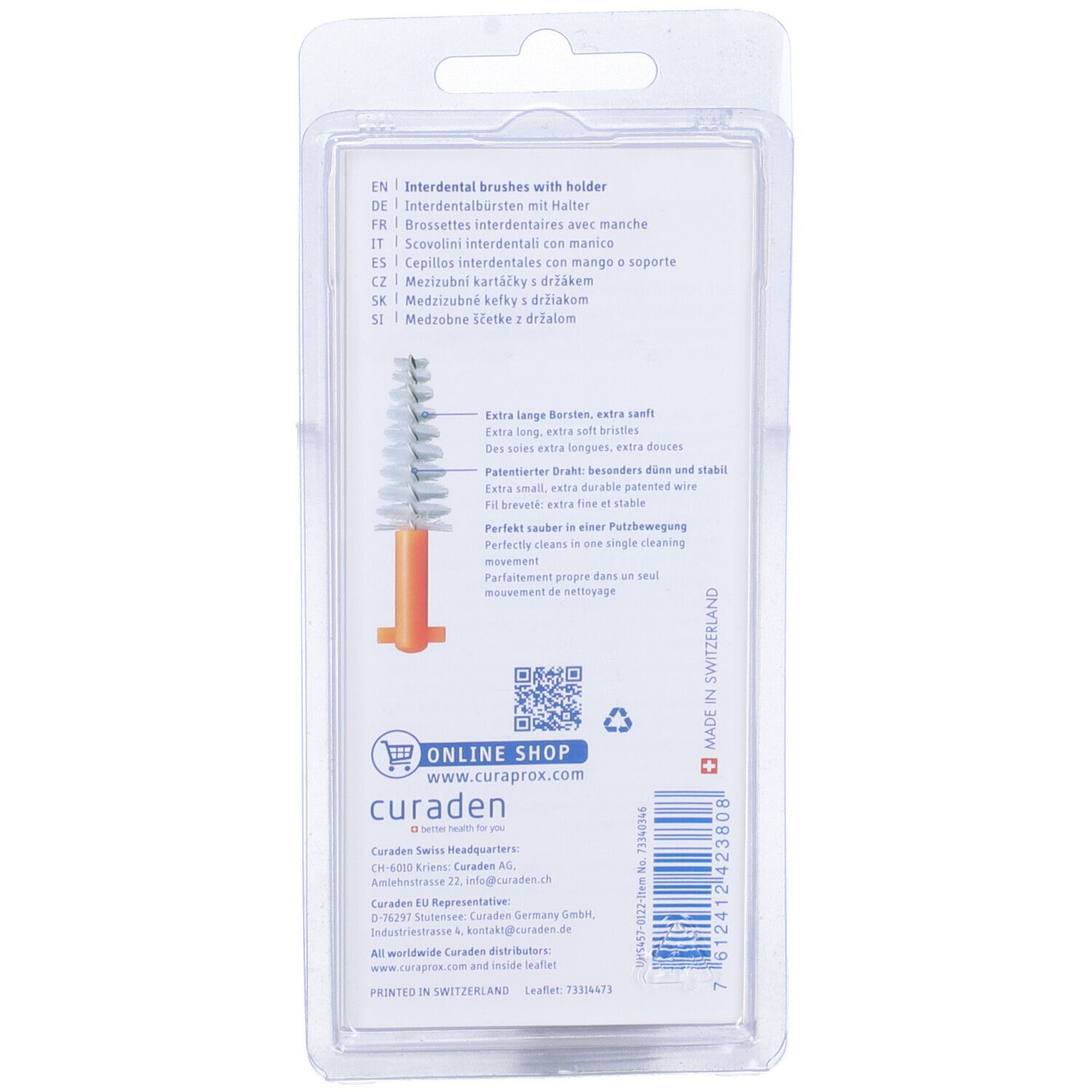 Curaprox Cps Ortho Pocket Set 1 Set Composto Da 1 Supporto Uhs 451+Cps Scovolini 07/14/18+1 Barretta Cera Ortodontica