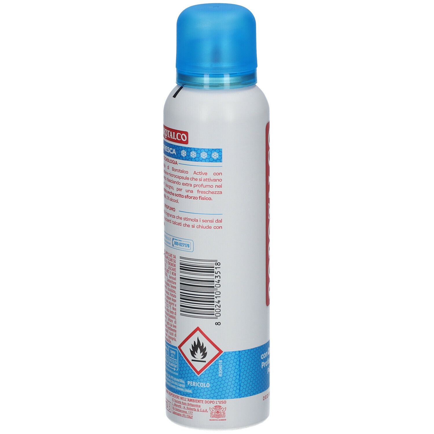 Borotalco Deodorante Spray Active Blu