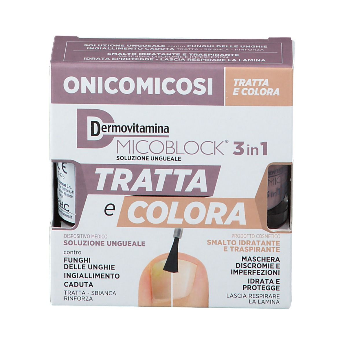 Dermovitamina Micoblock 3 in1 Tratta e Colora