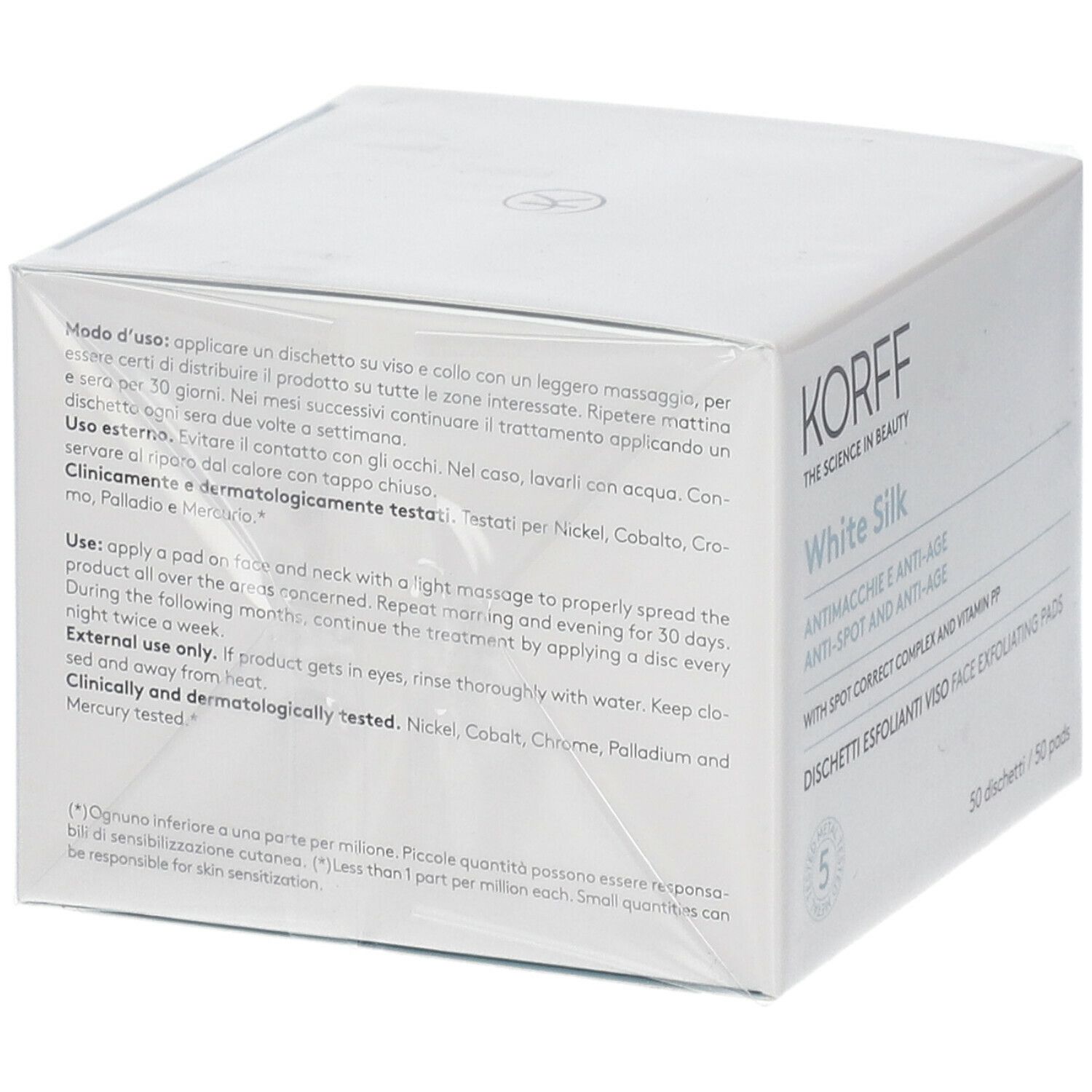 KORFF White Silk Dischetti Esfolianti Viso