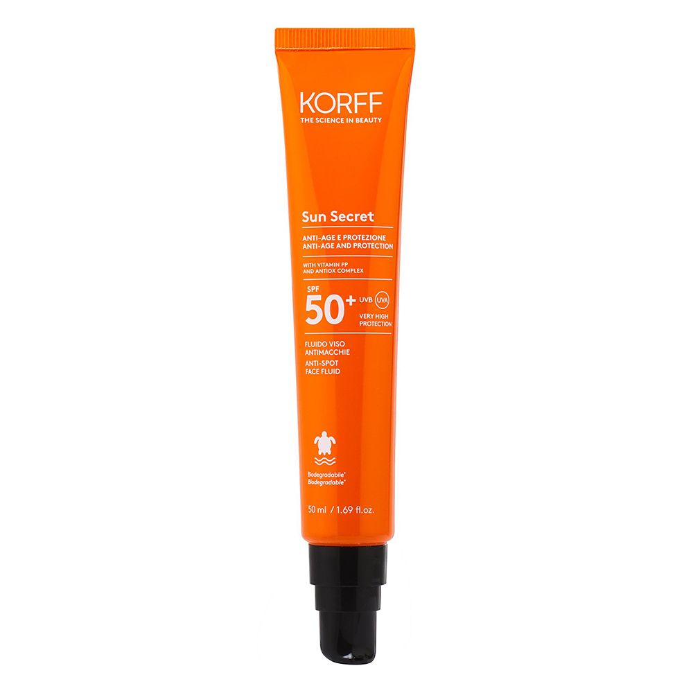 Korff Sun Secret Fluido Viso Antimacchie Spf 50+