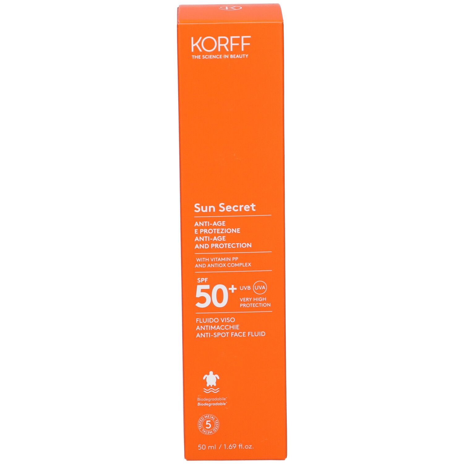 Korff Sun Secret Fluido Viso Antimacchie Spf 50+