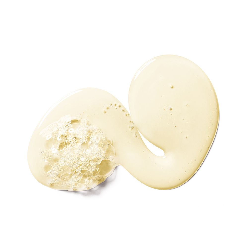 Sostanza gelatinosa con schiuma. Colore giallastro, forma ondulata.