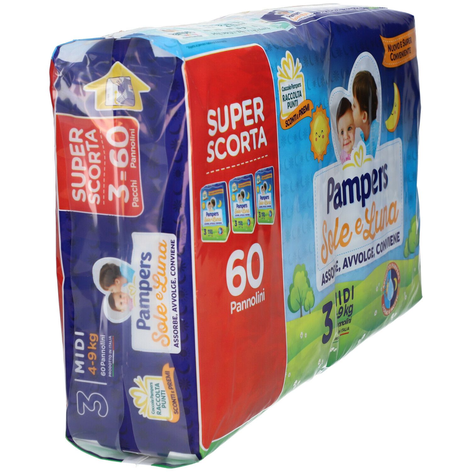 Pampers Sole e Luna 3 (4-9 kg) Super scorta