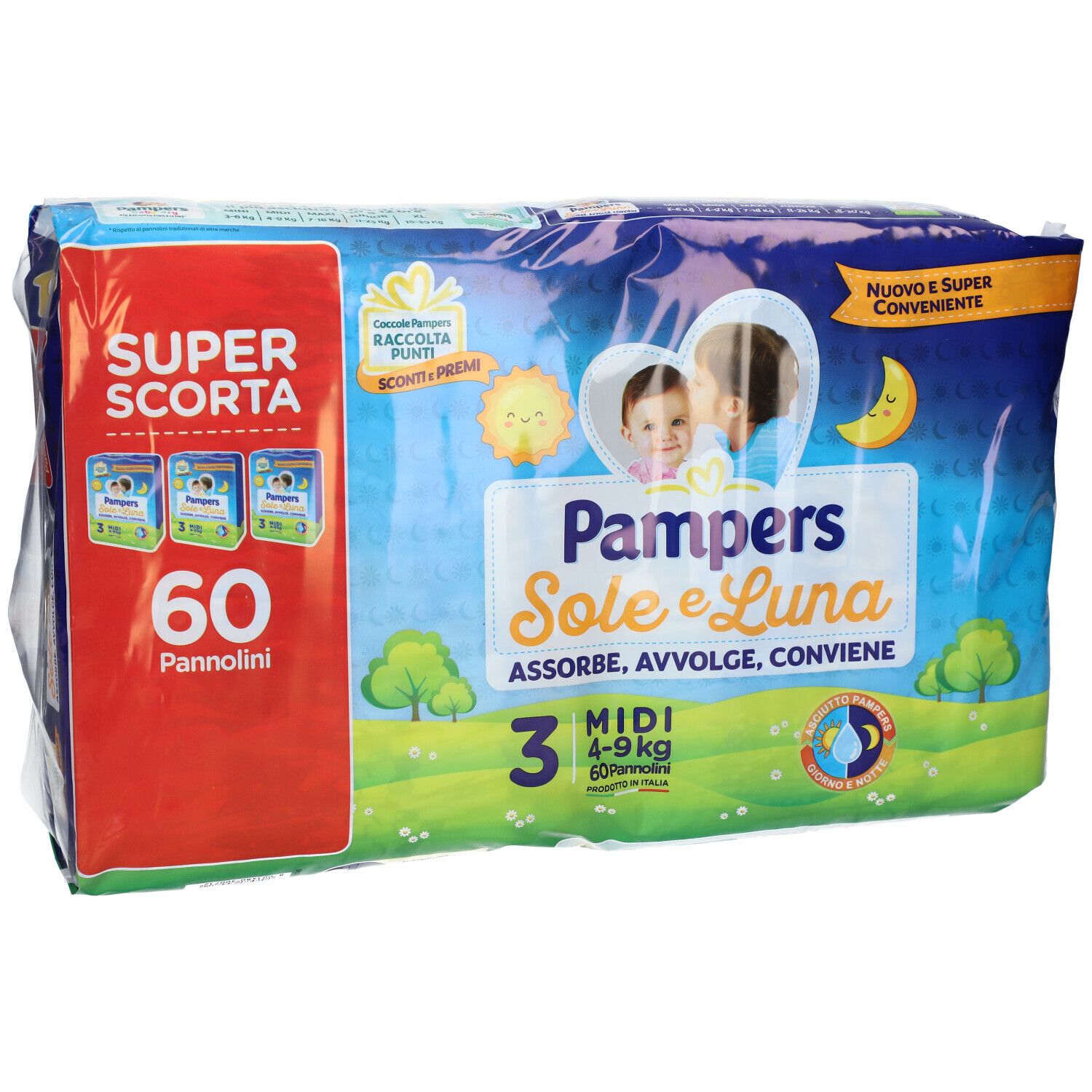 Pampers Sole e Luna 3 (4-9 kg) Super scorta