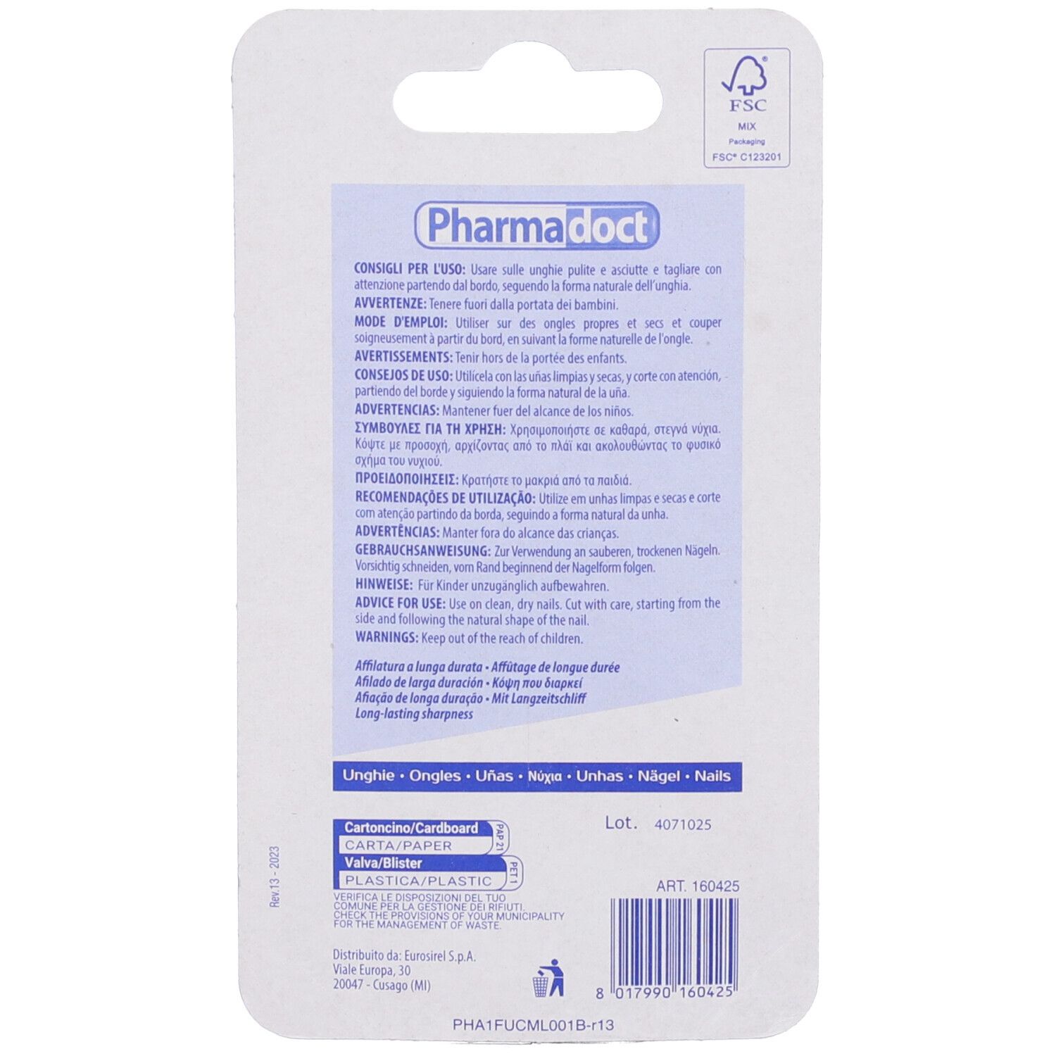 Pharmadoct Forbicina Unghie