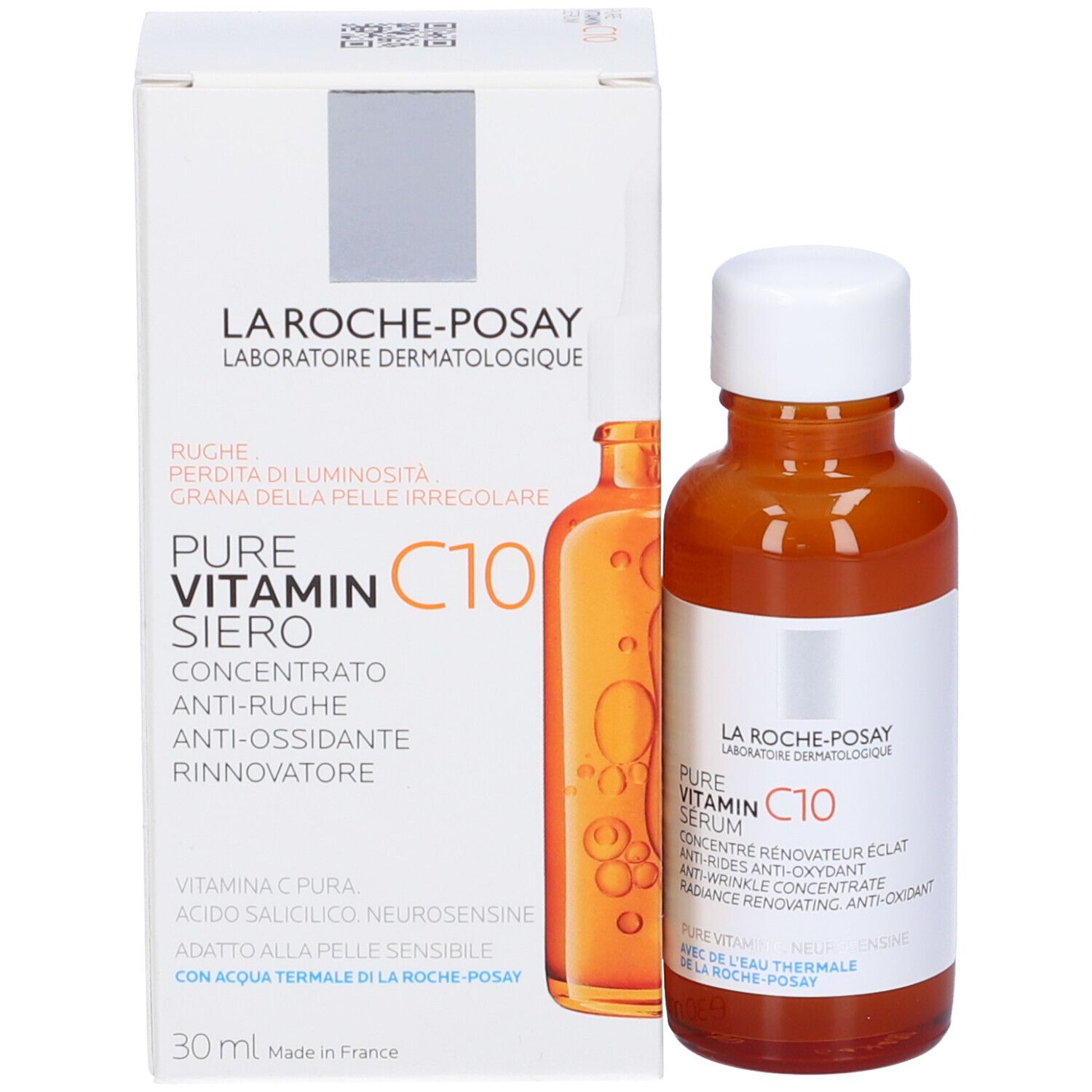 La Roche-Posay Redermic Siero Pure Vitamin C10, anti-rughe e antiossidante 30 ml