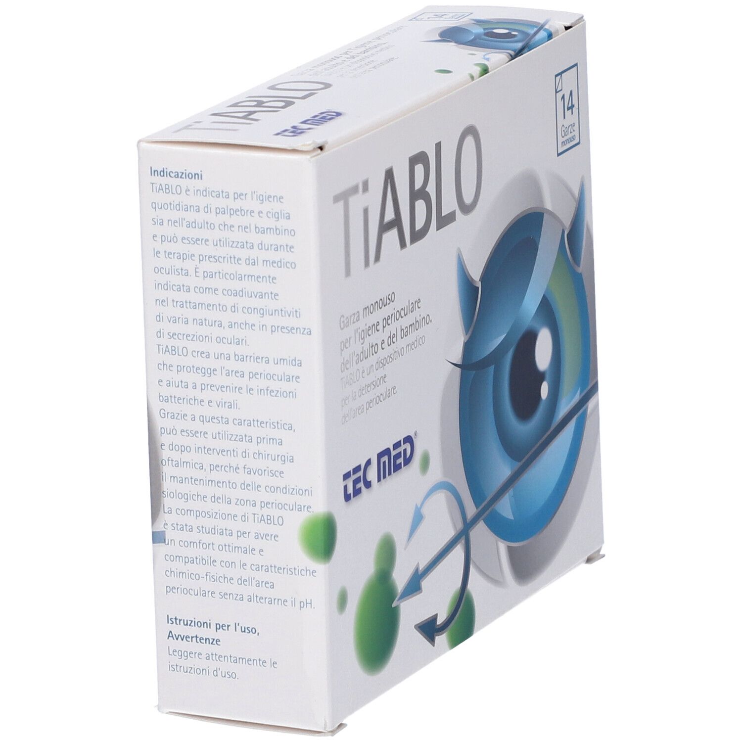 Tiablo Garza Oftalmica Monouso 14 Pezzi