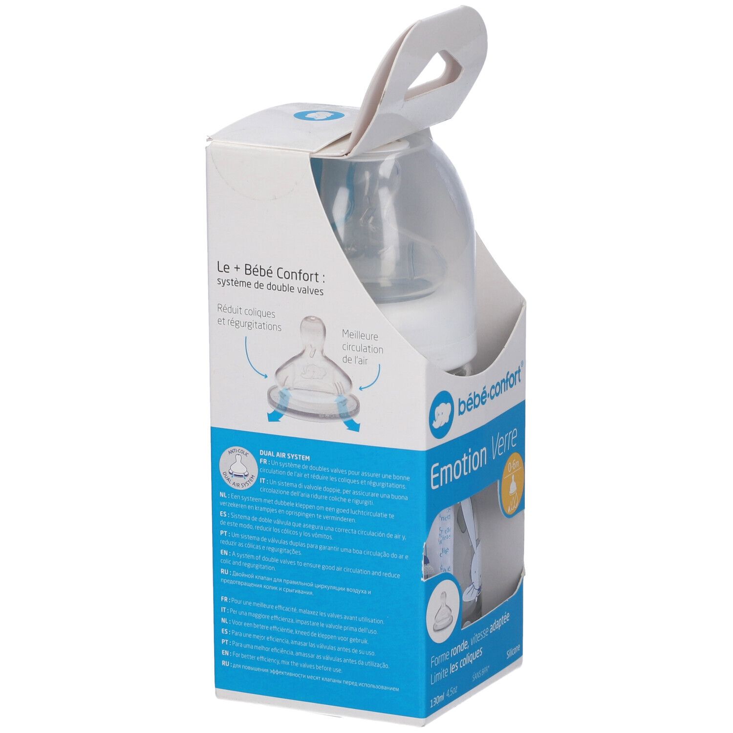 Bebe Confort Biberon In Vetro Da 130 Ml Tettarella In Silicone T0 Sweet Bunny