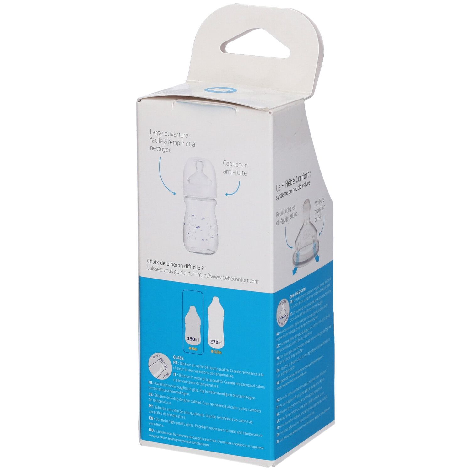 Bebe Confort Biberon In Vetro Da 130 Ml Tettarella In Silicone T0 Sweet Bunny