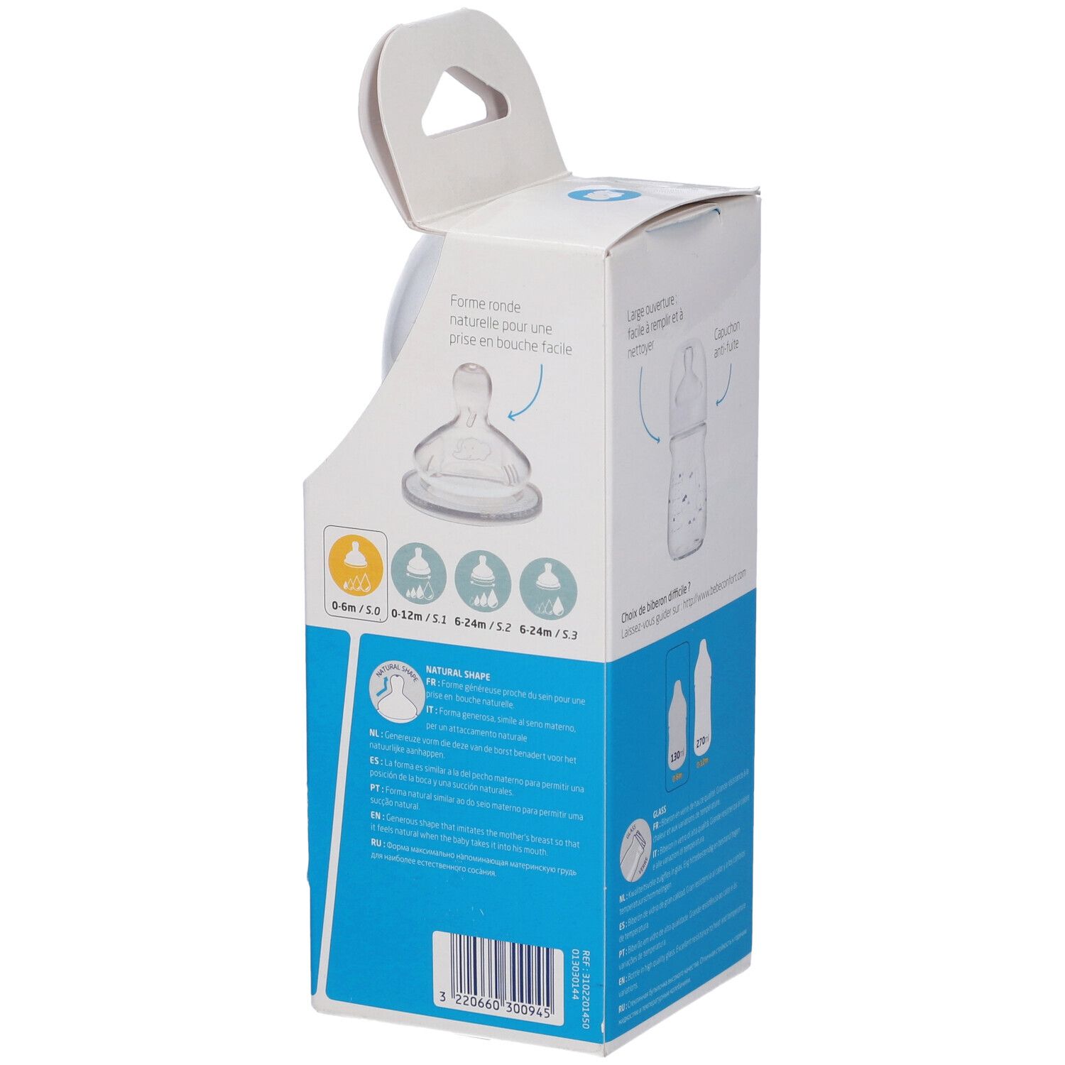 Bebe Confort Biberon In Vetro Da 130 Ml Tettarella In Silicone T0 Sweet Bunny
