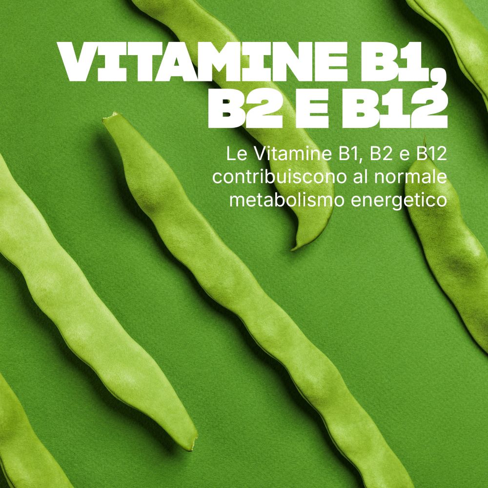 Fagiolini e testo: Vitamine B1, B2 e B12 per il normale metabolismo energetico.