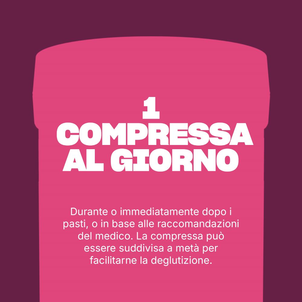 Testo: 1 compressa al giorno.