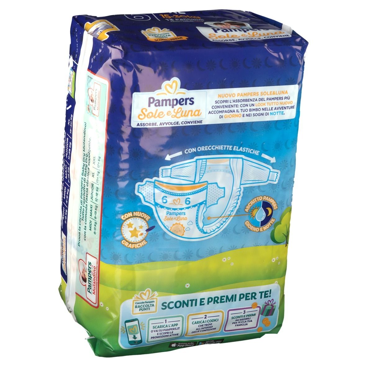 Pampers Sole e Luna 6 Extralarge