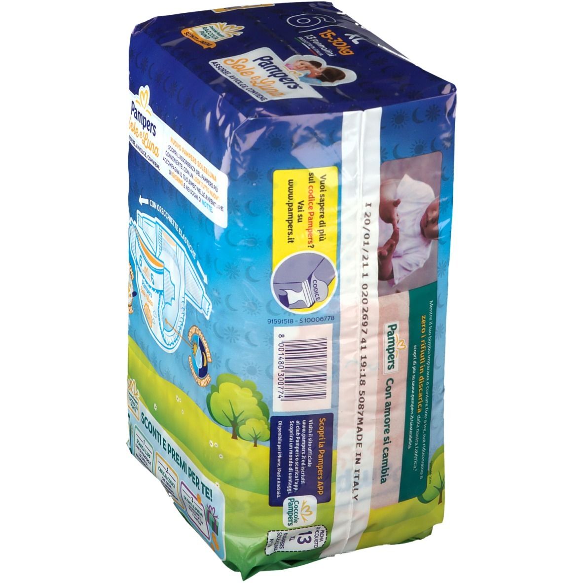 Pampers Sole e Luna 6 Extralarge