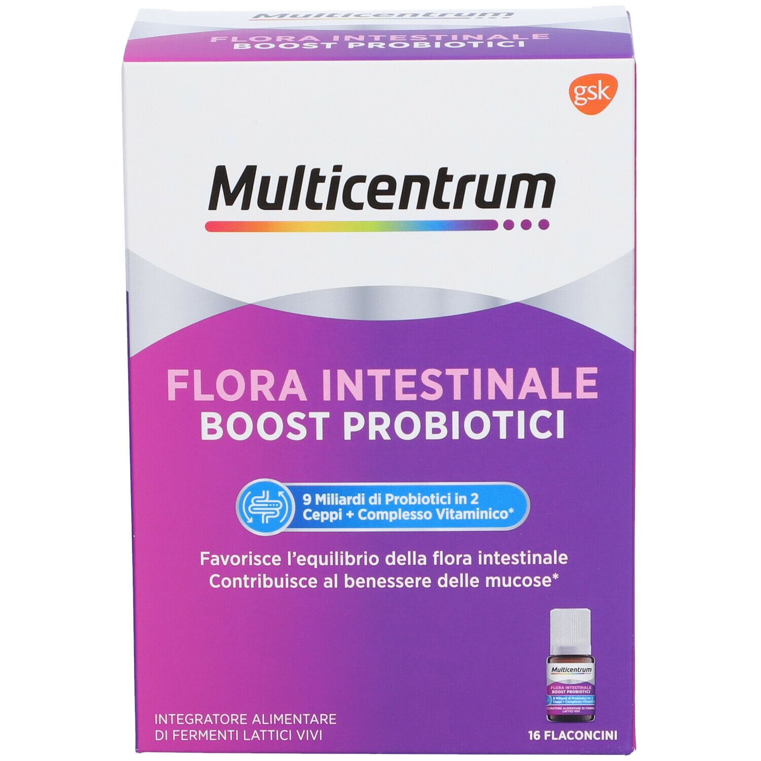 Multicentrum Flora Intestinale Boost Probiotici Integratore Fermenti Lattici Intestino