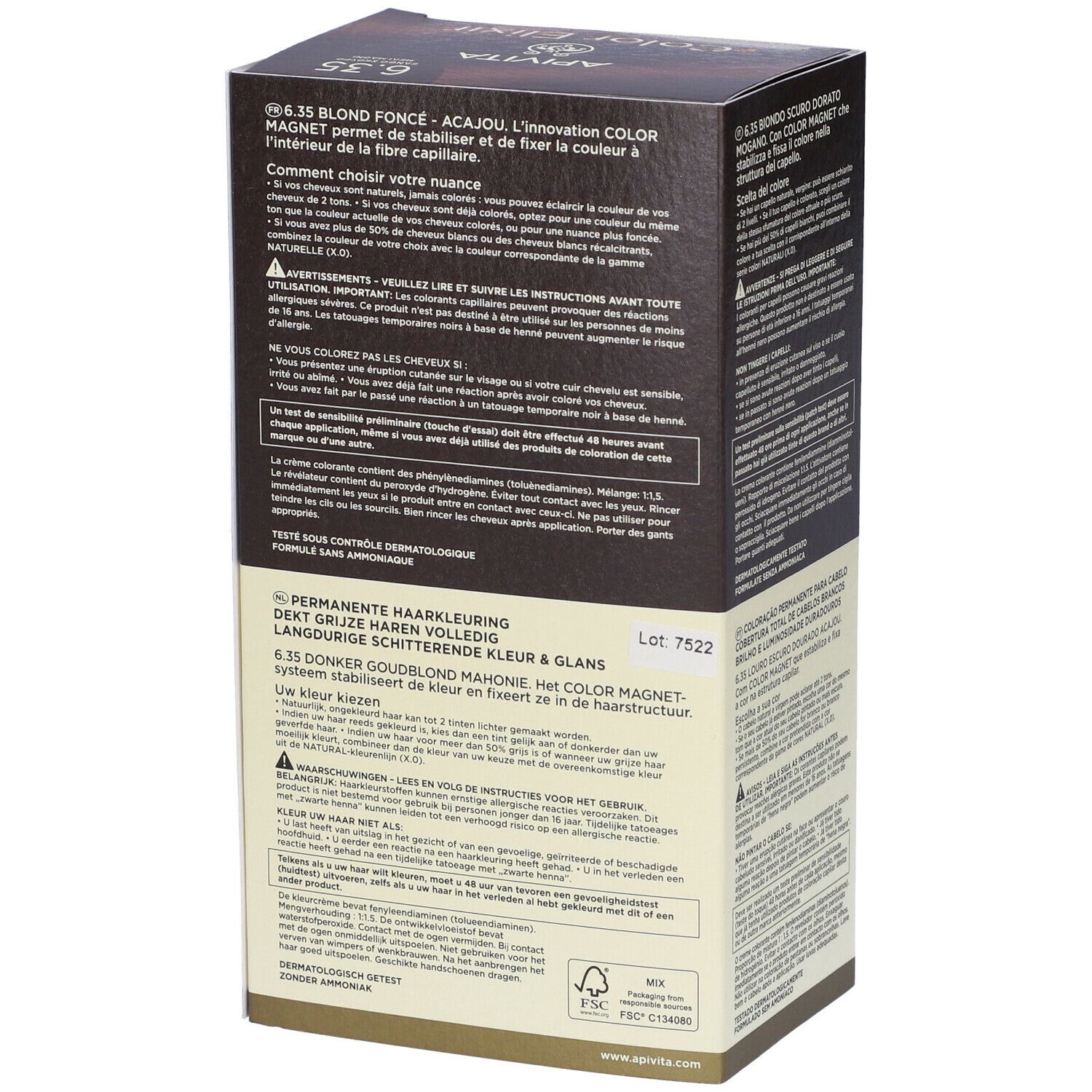 APIVITA My Color Elixir 6.35 Biondo Scuro Dorato Mogano
