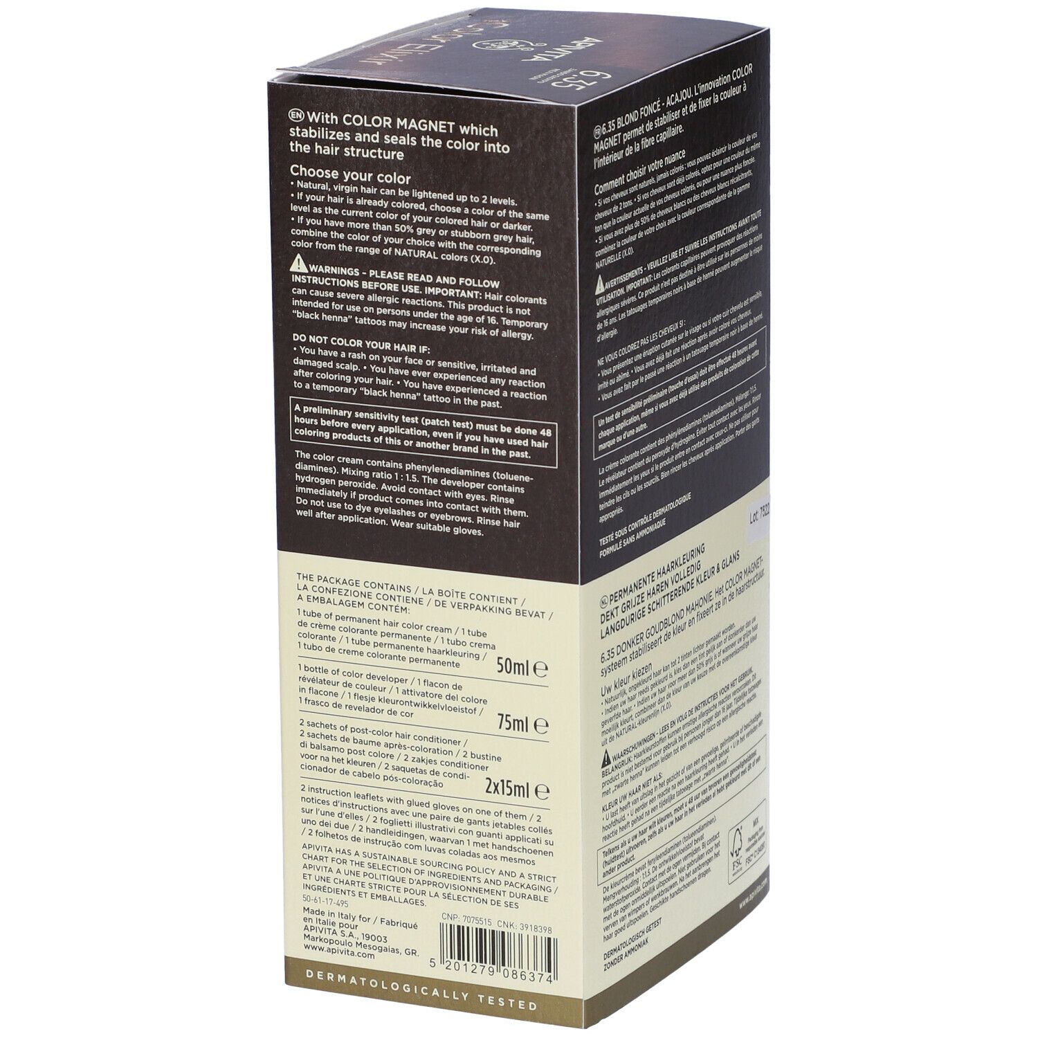 APIVITA My Color Elixir 6.35 Biondo Scuro Dorato Mogano