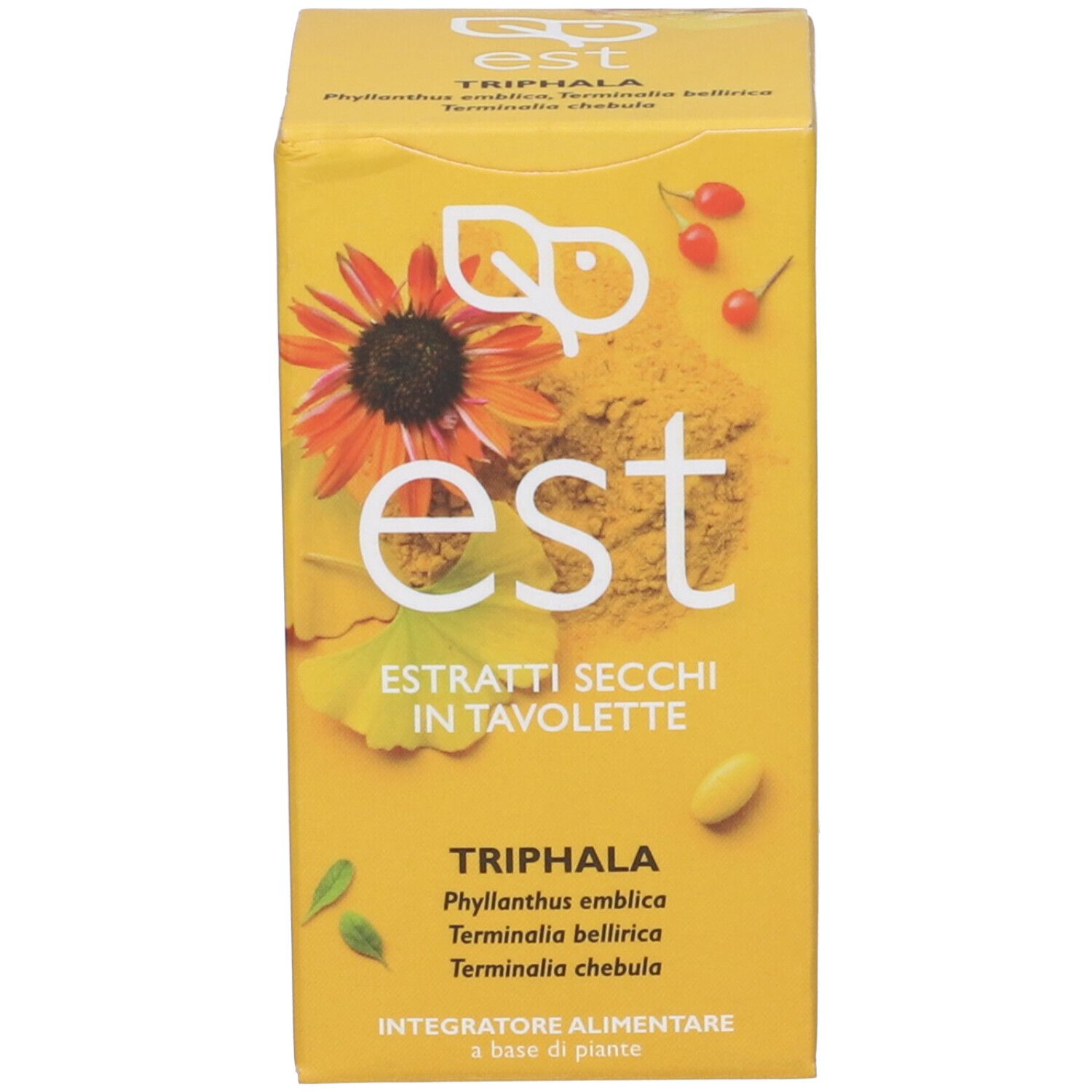 Confezione del prodotto gialla con nome e logo. Marca: FitoMedical. Contiene compresse.