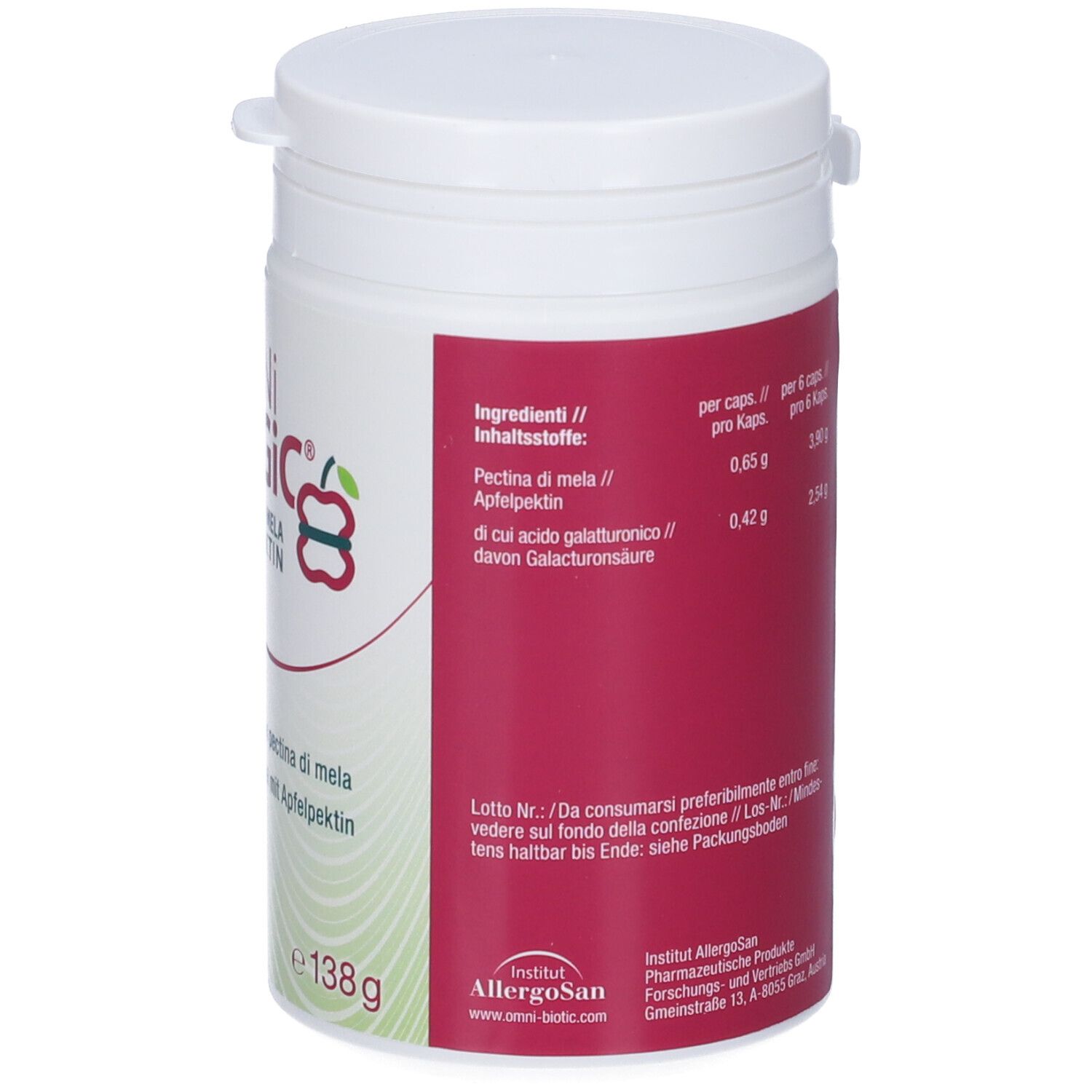 Omni Logic Pectina Mela 180 Capsule