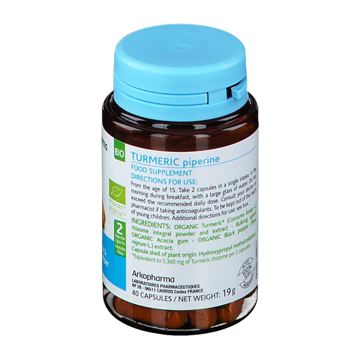 Arkopharma Arkocapsule® Curcuma + Piperina Bio