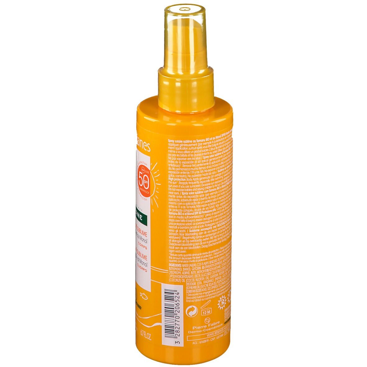 Klorane Spray Solare Sublime SPF 50 con Monoï e Tamanu BIO 200ml - Solare Corpo