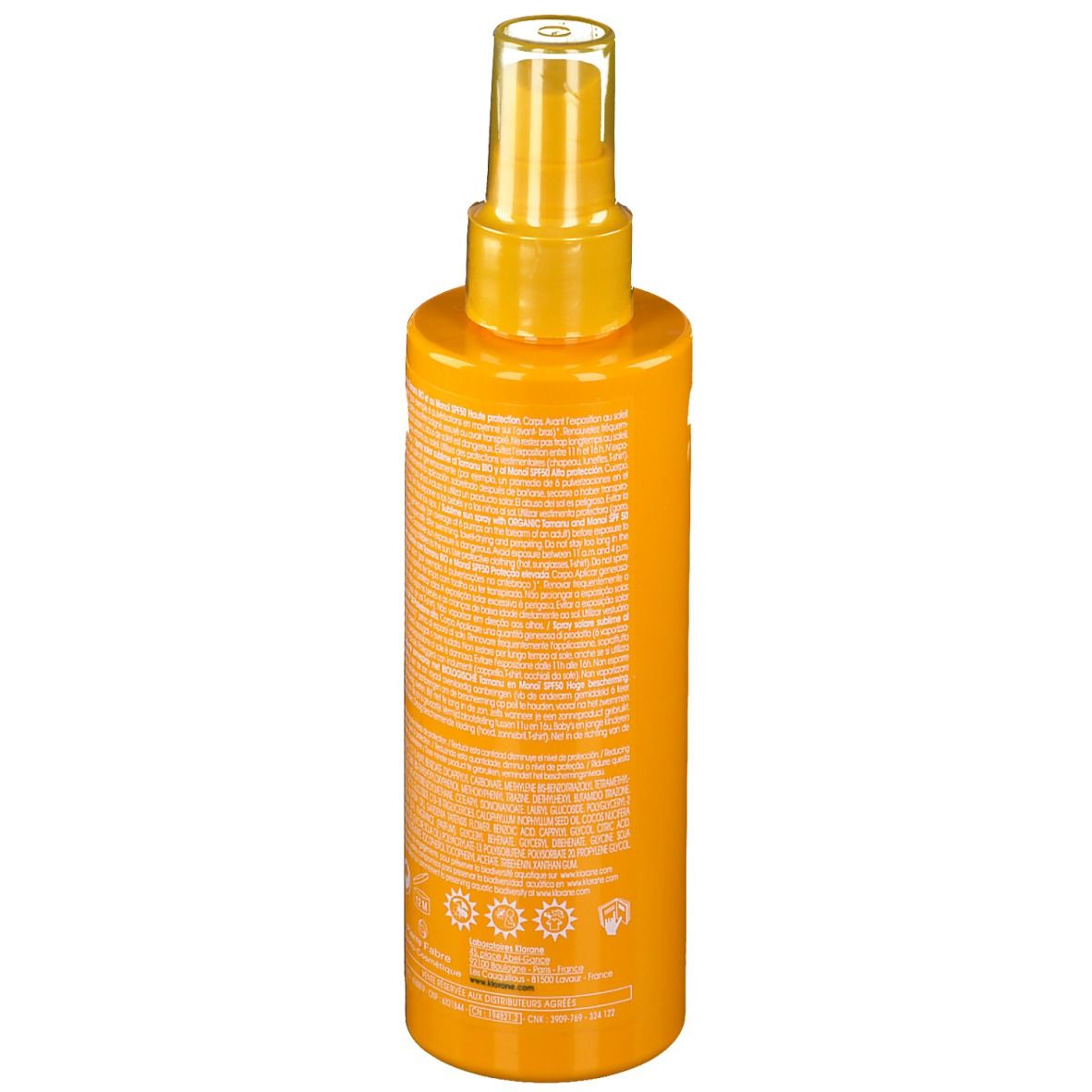 Klorane Spray Solare Sublime SPF 50 con Monoï e Tamanu BIO 200ml - Solare Corpo