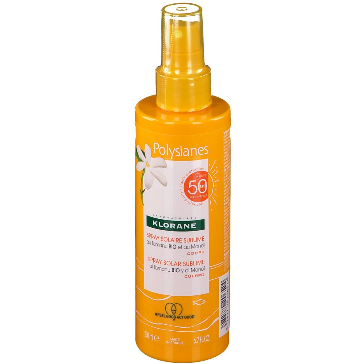 Klorane Spray Solare Sublime SPF 50 con Monoï e Tamanu BIO 200ml - Solare Corpo
