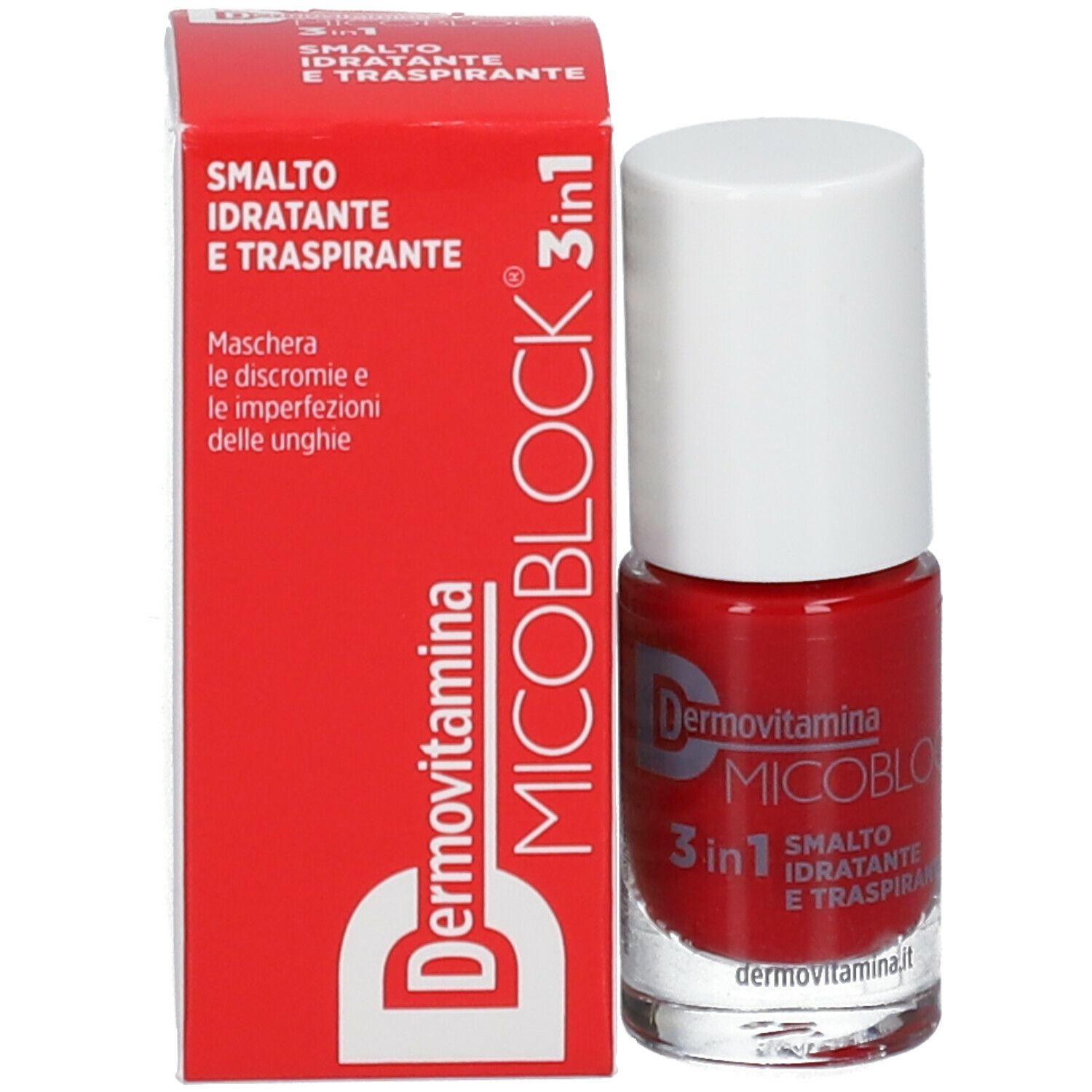 Dermovitamina Micoblock® 3 in 1 Smalto Idratante e Traspirante Rosso