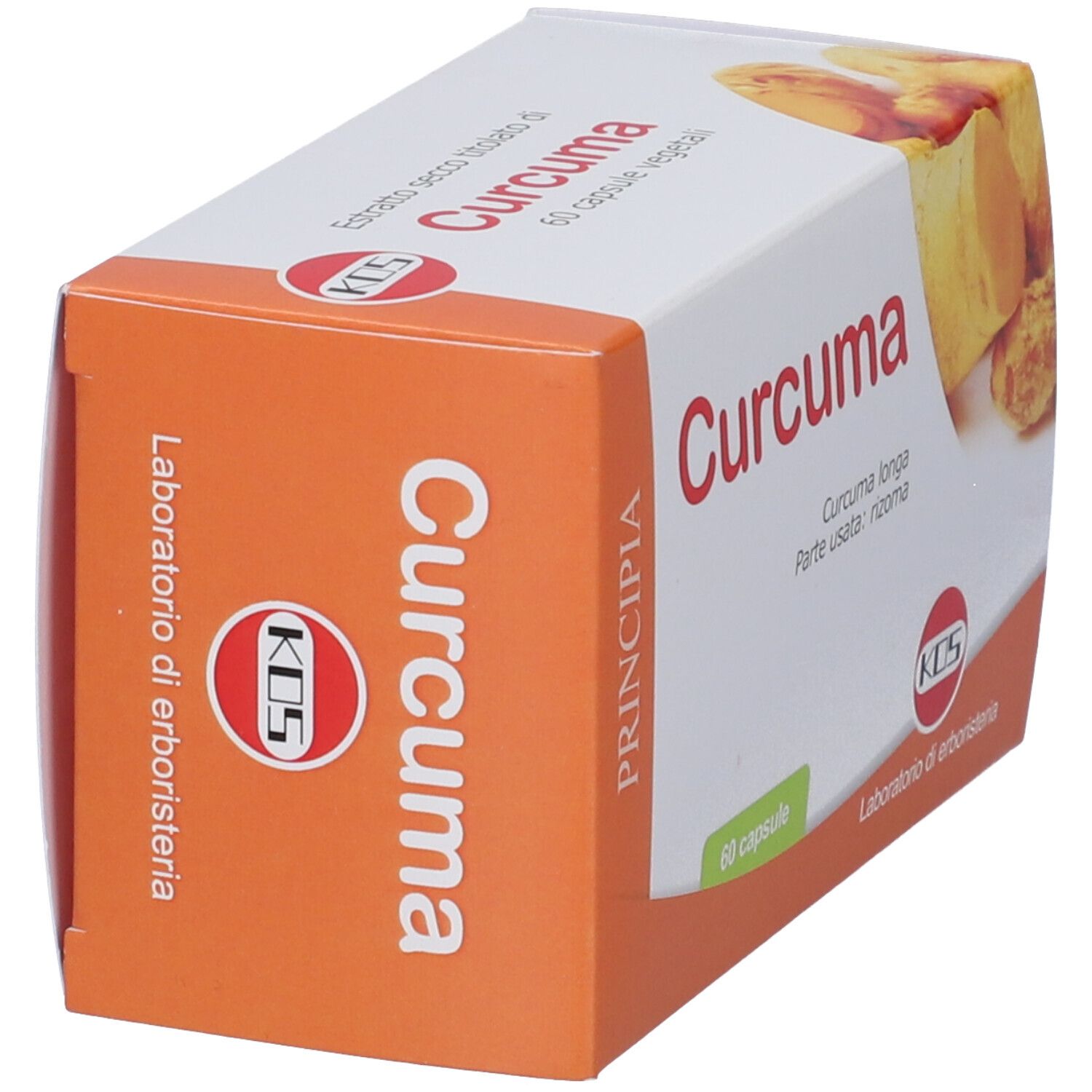 Confezione di capsule, Curcuma longa, 60 capsule.