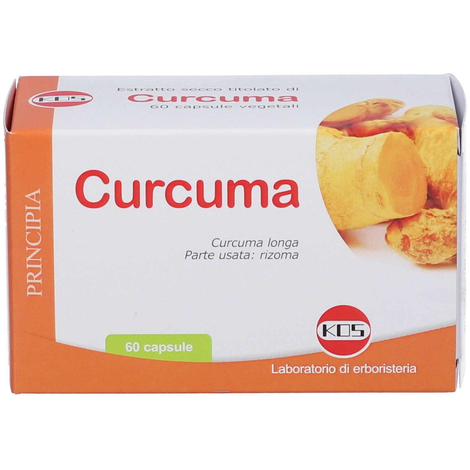 Confezione di capsule, Curcuma longa, 60 capsule.