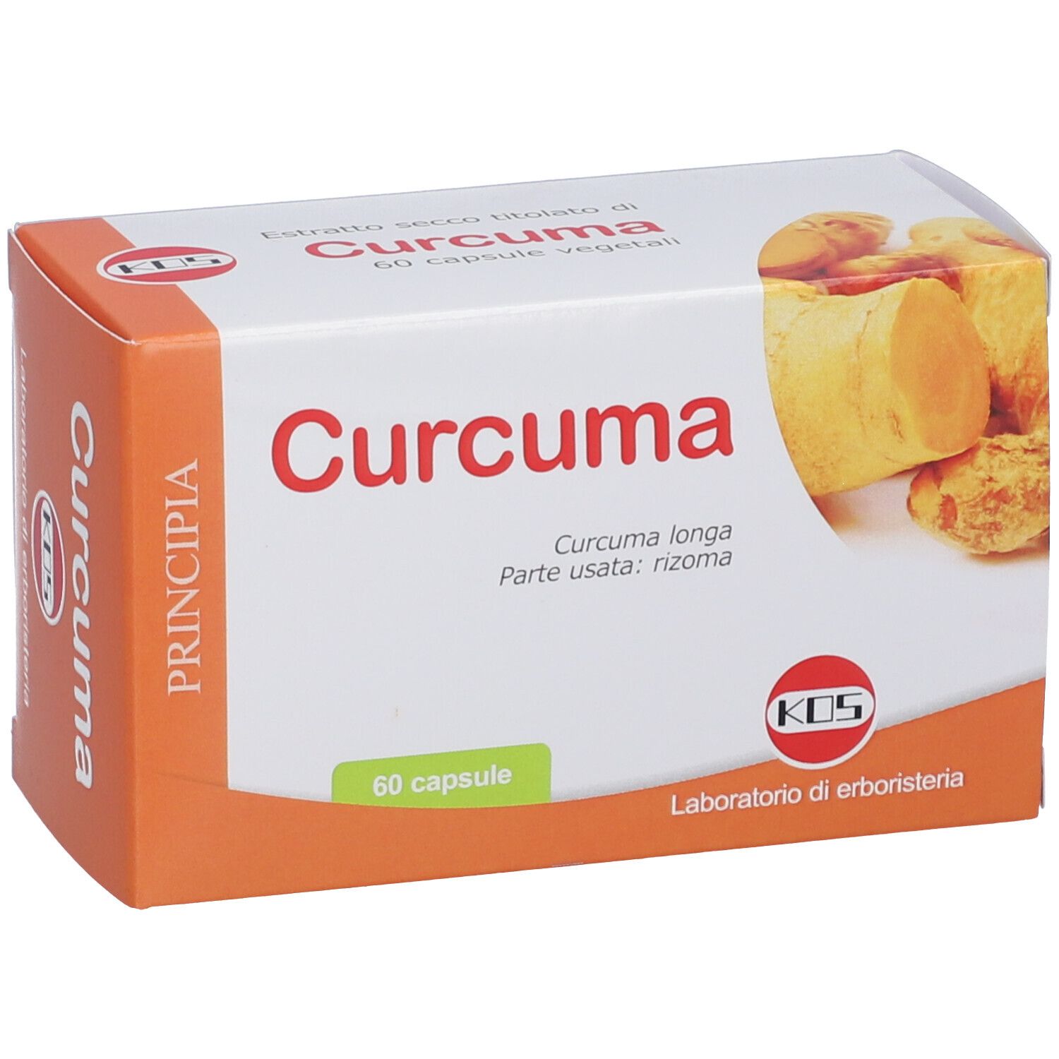 Confezione di capsule, Curcuma longa, 60 capsule.