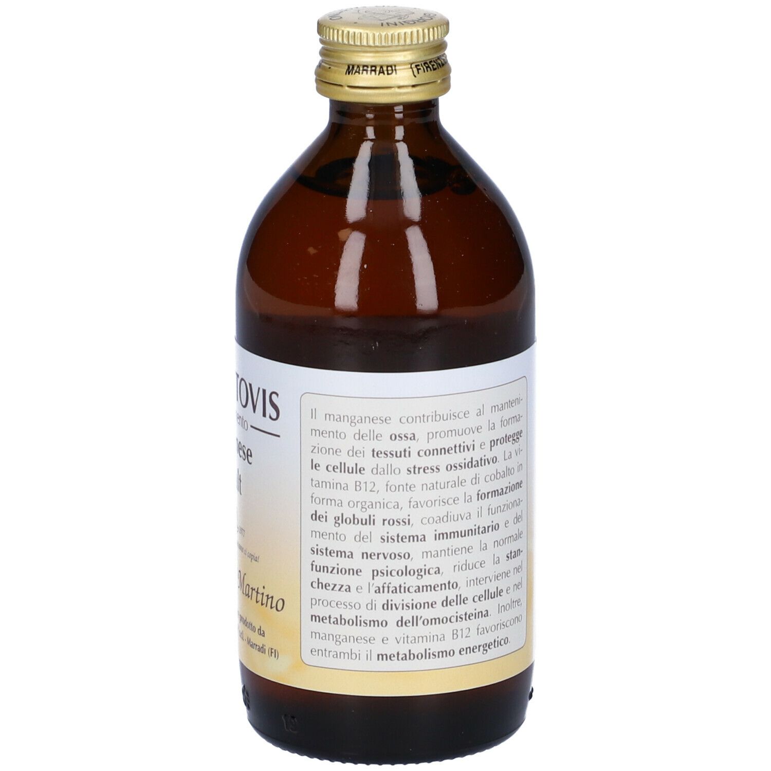 Olimentovis Oligoelemento Manganese Cobalt Liquido Analcolico Senza Zuccheri 200 Ml 40 Dosi