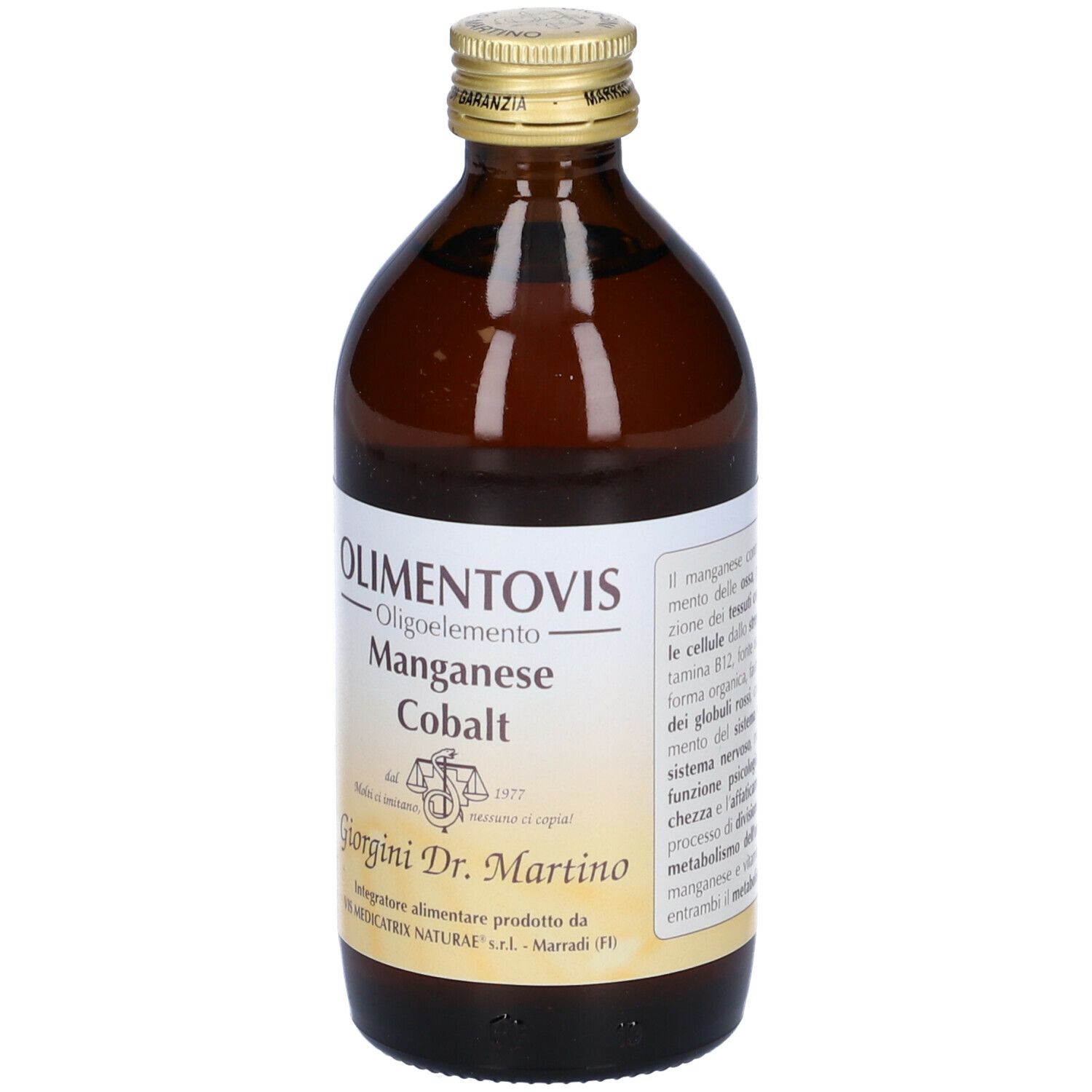 Olimentovis Oligoelemento Manganese Cobalt Liquido Analcolico Senza Zuccheri 200 Ml 40 Dosi