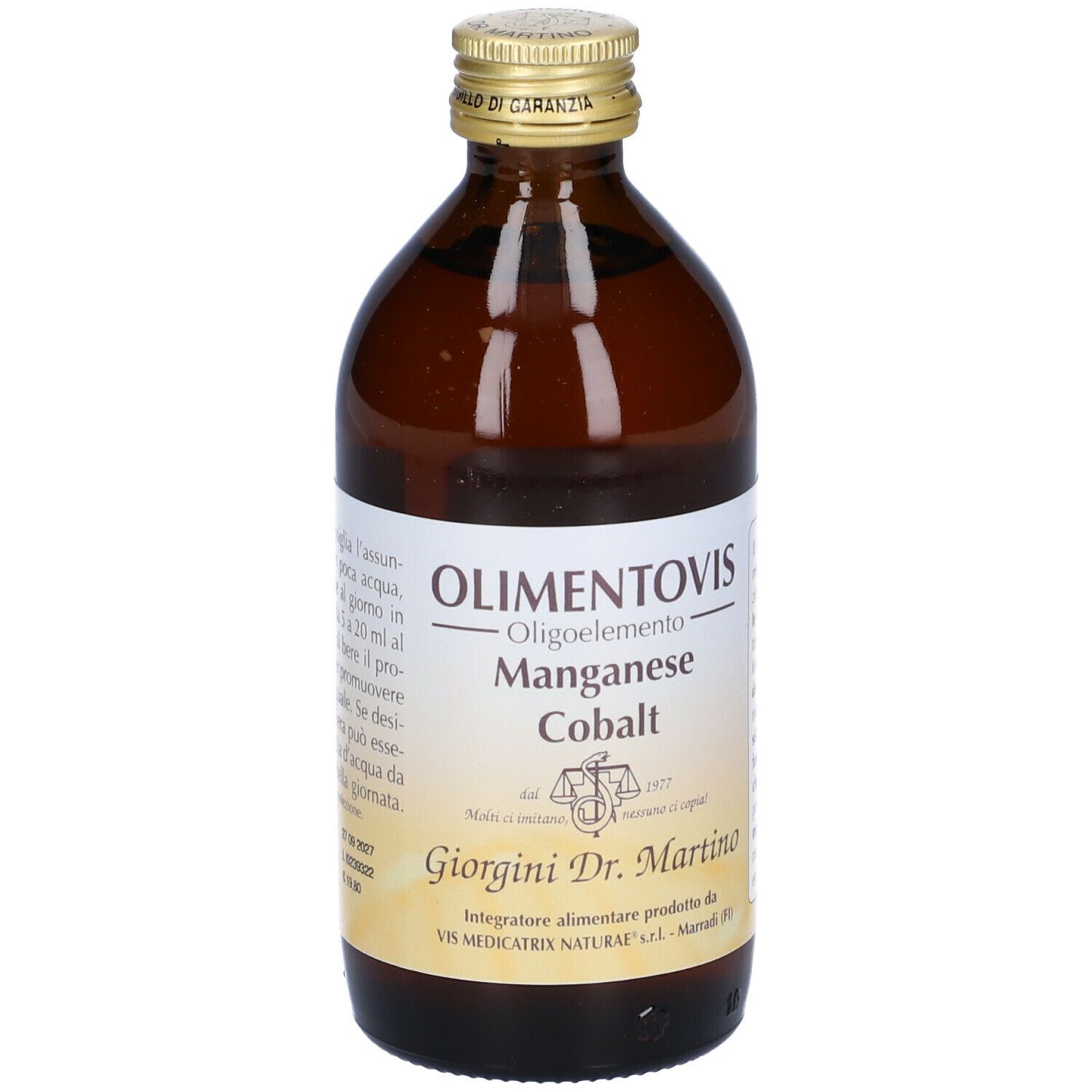 Olimentovis Oligoelemento Manganese Cobalt Liquido Analcolico Senza Zuccheri 200 Ml 40 Dosi