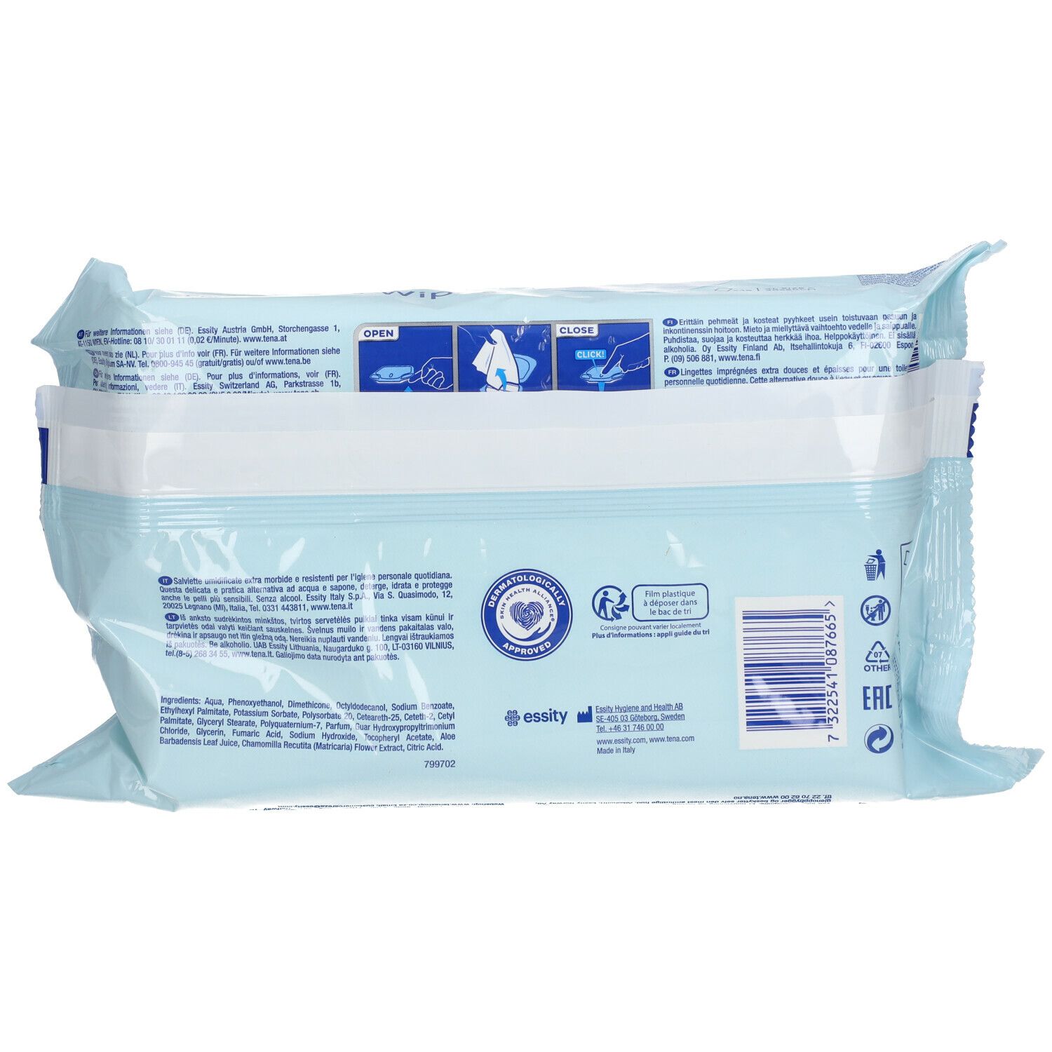 TENA Wet Wipes 3-in-1