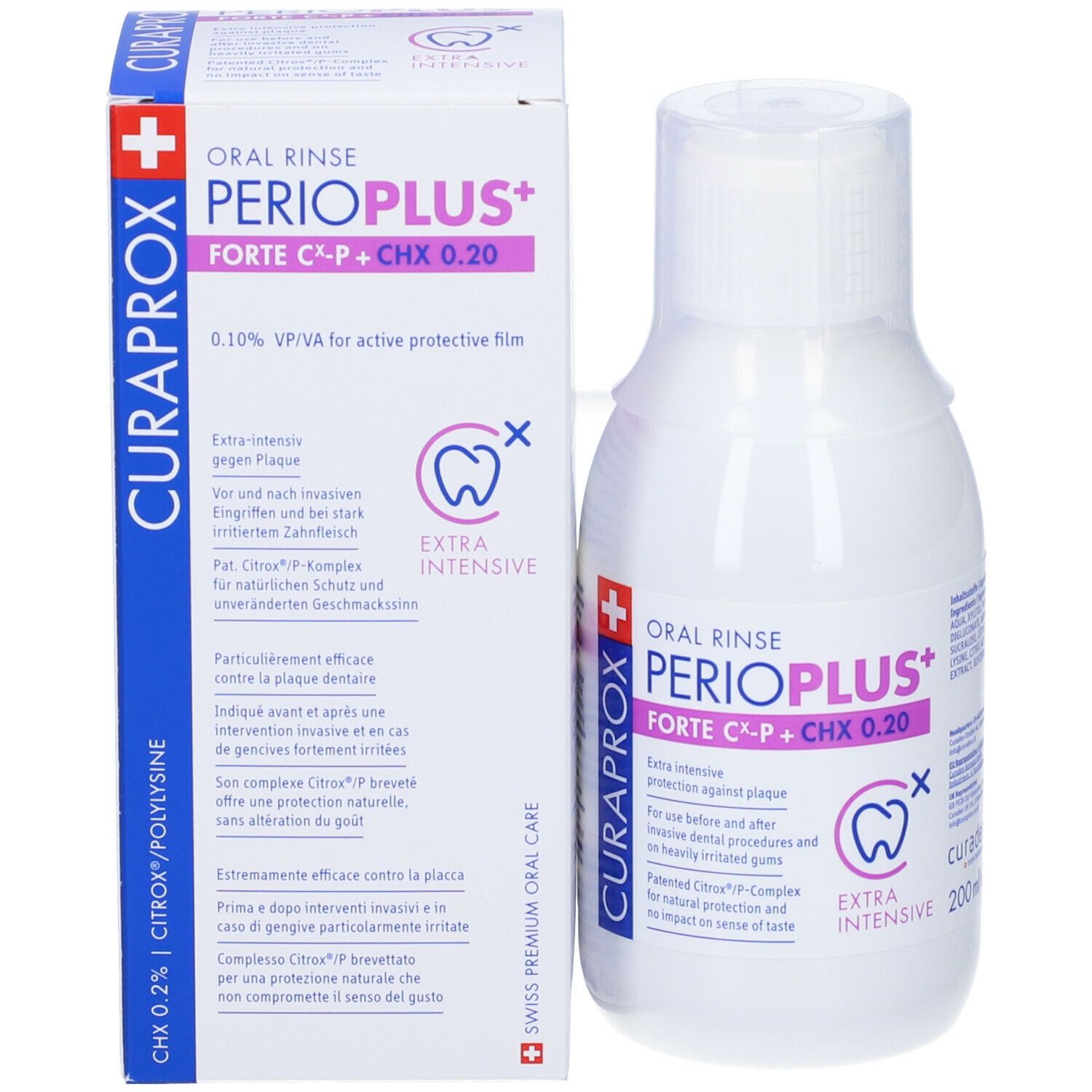 Curaprox Perioplus+ Forte Cx-p + Chx 0.20 Collutorio