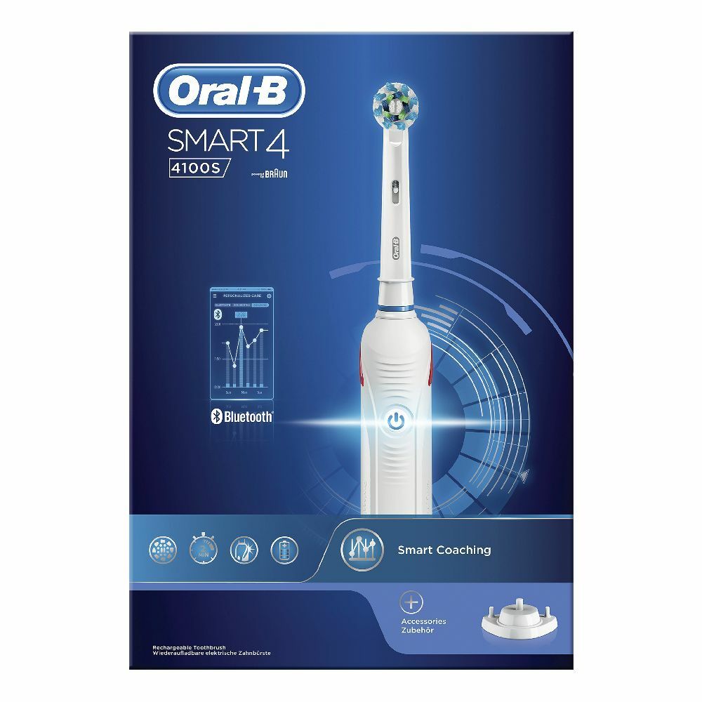 Oral-B Spazzolino Elettrico Ricaricabile Smart 4. 4100S Bianco 1 pz