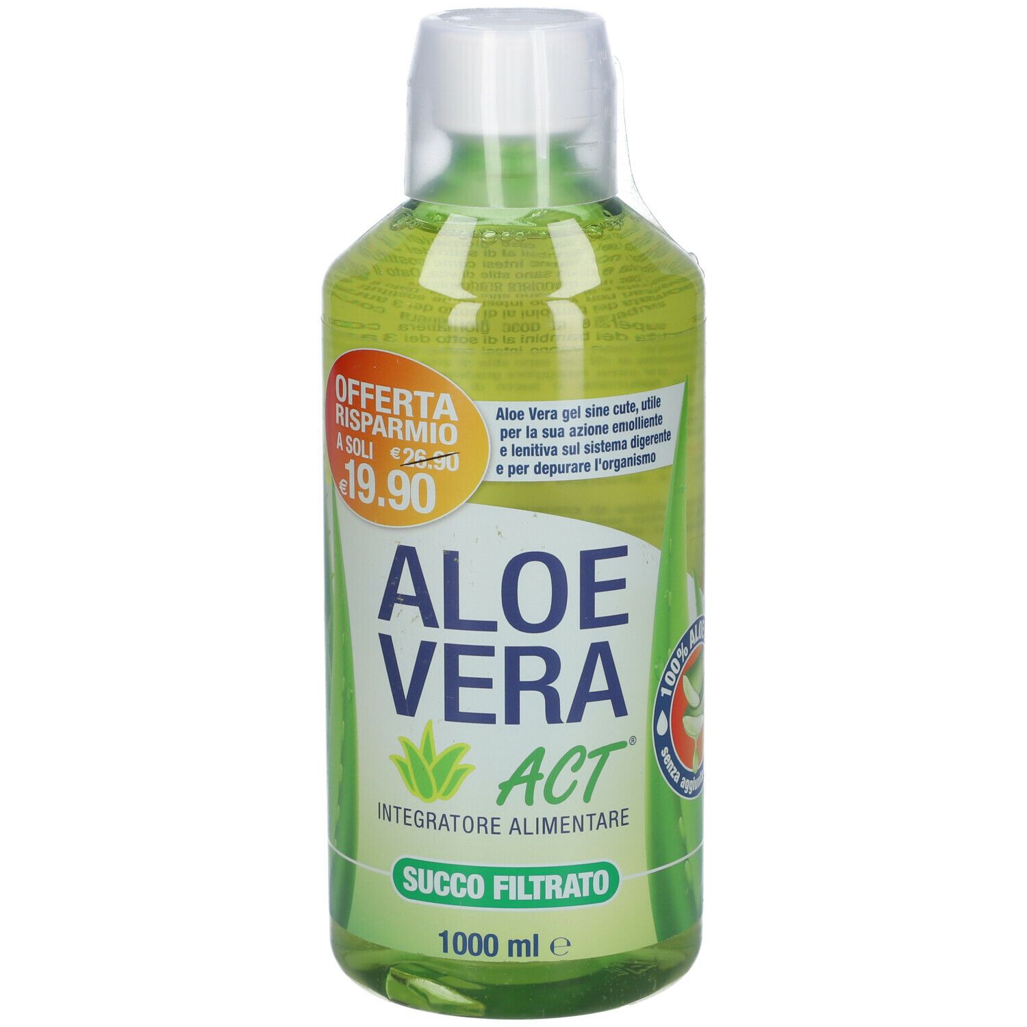 Aloe Vera Act Succo Filtrato 1000 Ml