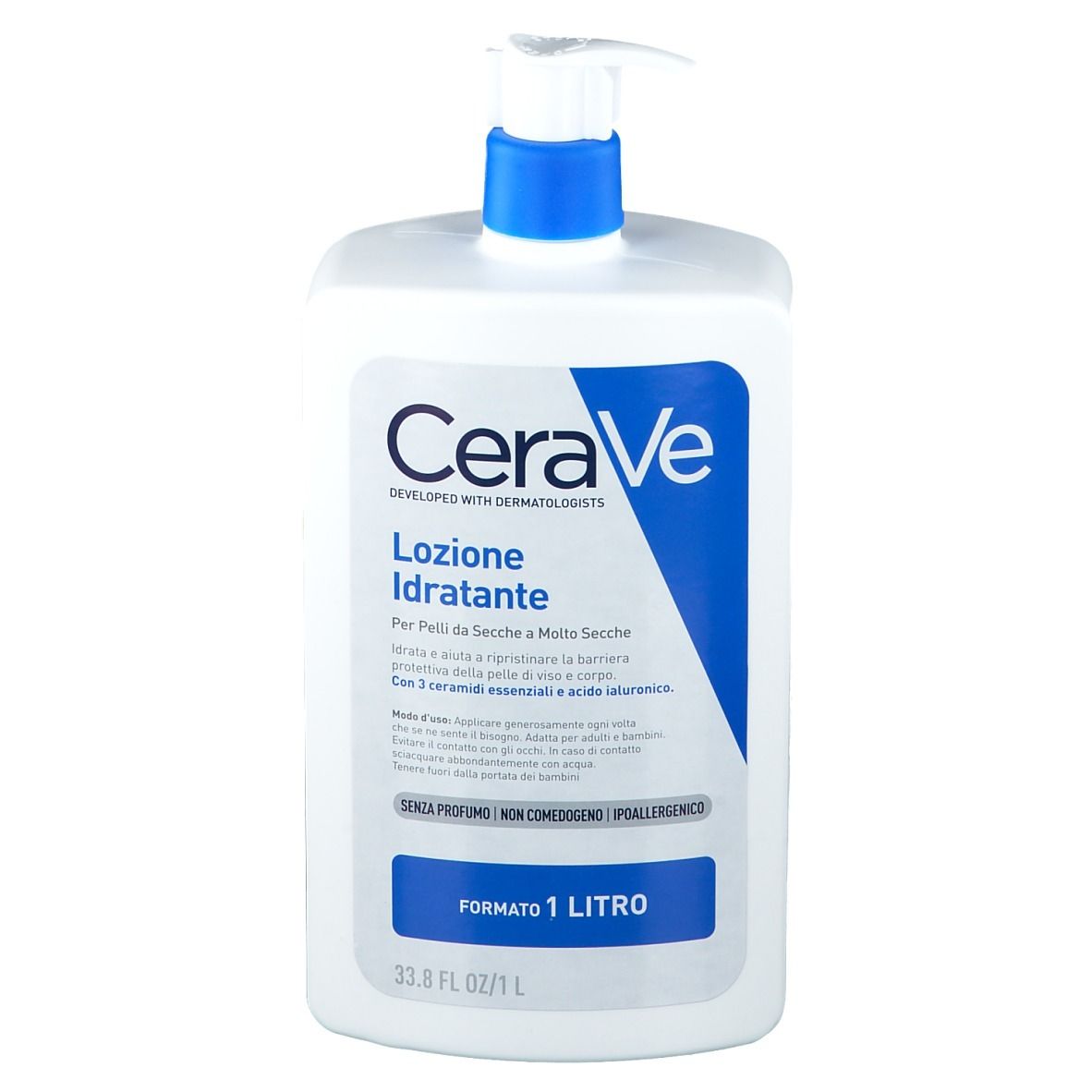 CeraVe  Lozione Idratante Corpo Pelle da Normale a Secca, con acido ialuronico e ceramidi
