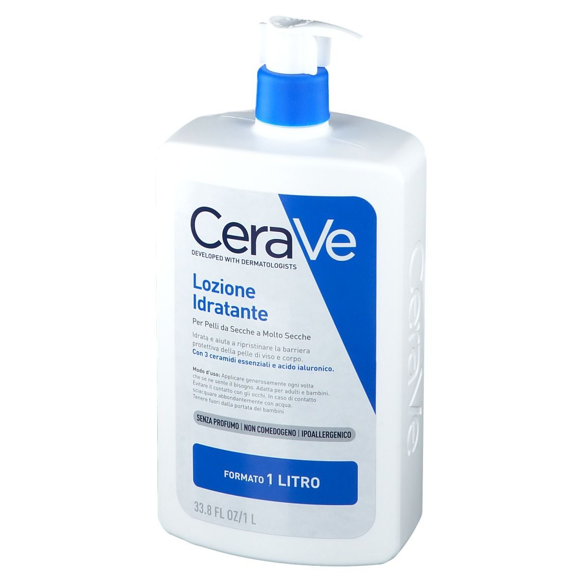 CeraVe  Lozione Idratante Corpo Pelle da Normale a Secca, con acido ialuronico e ceramidi