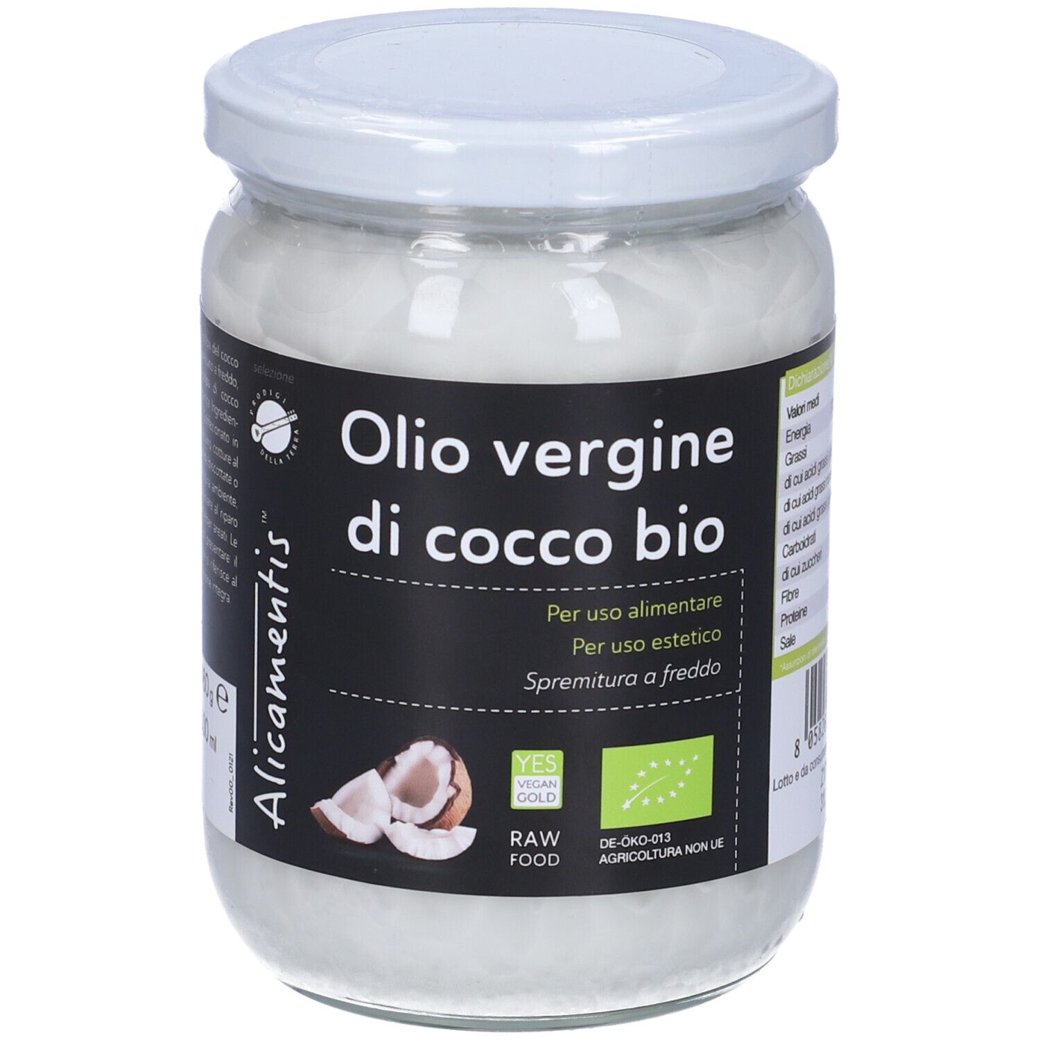 Olio Vergine Di Cocco Bio 500 Ml Alicamentis