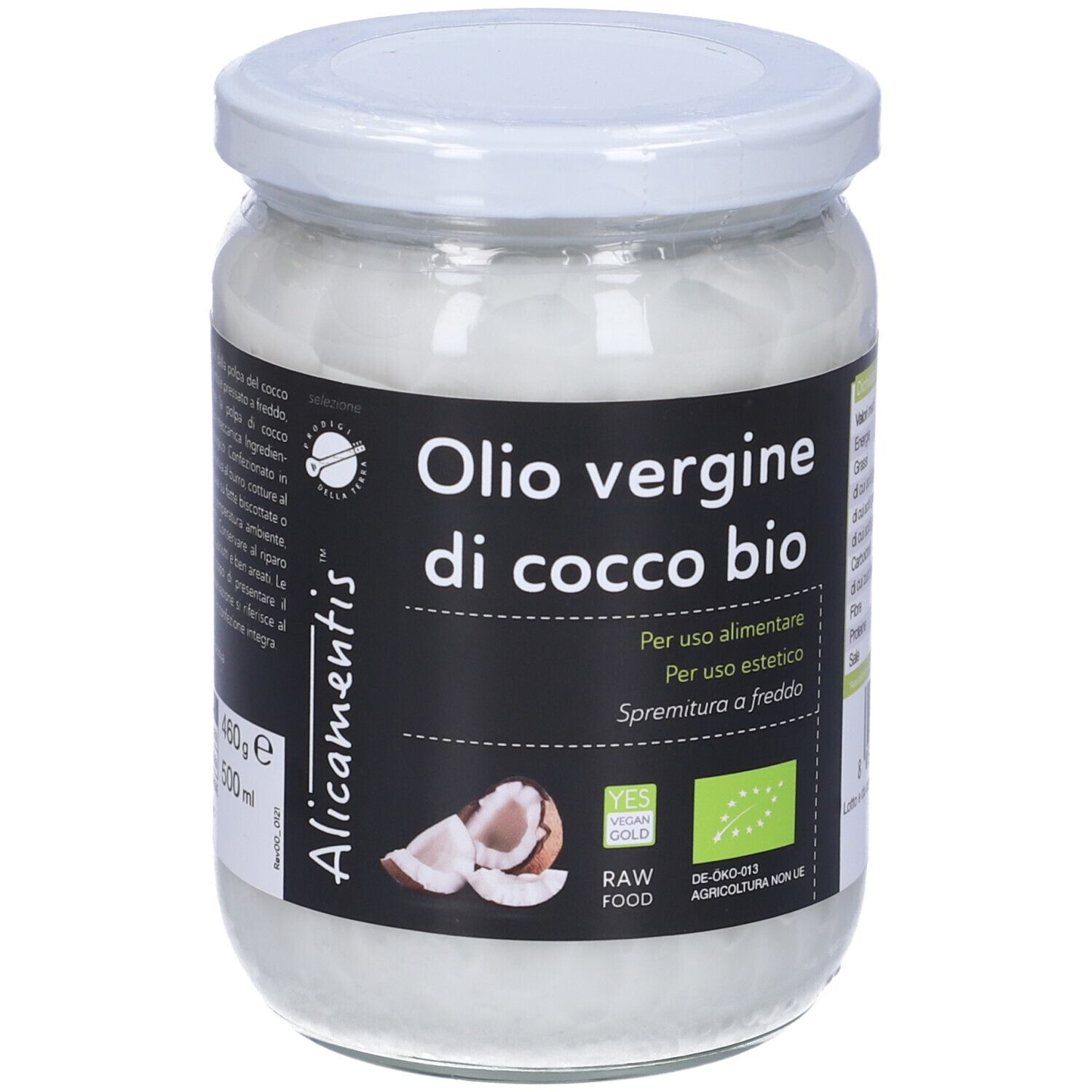 Olio Vergine Di Cocco Bio 500 Ml Alicamentis