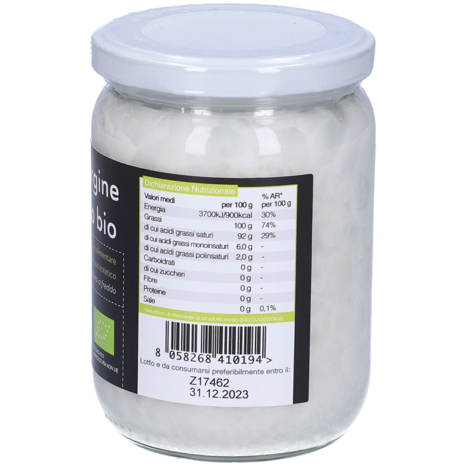 Olio Vergine Di Cocco Bio 500 Ml Alicamentis