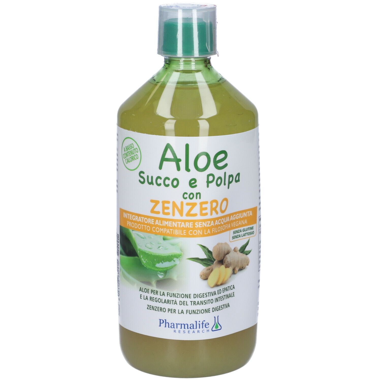 Pharmalife Research Aloe succo e Polpa con Zenzero